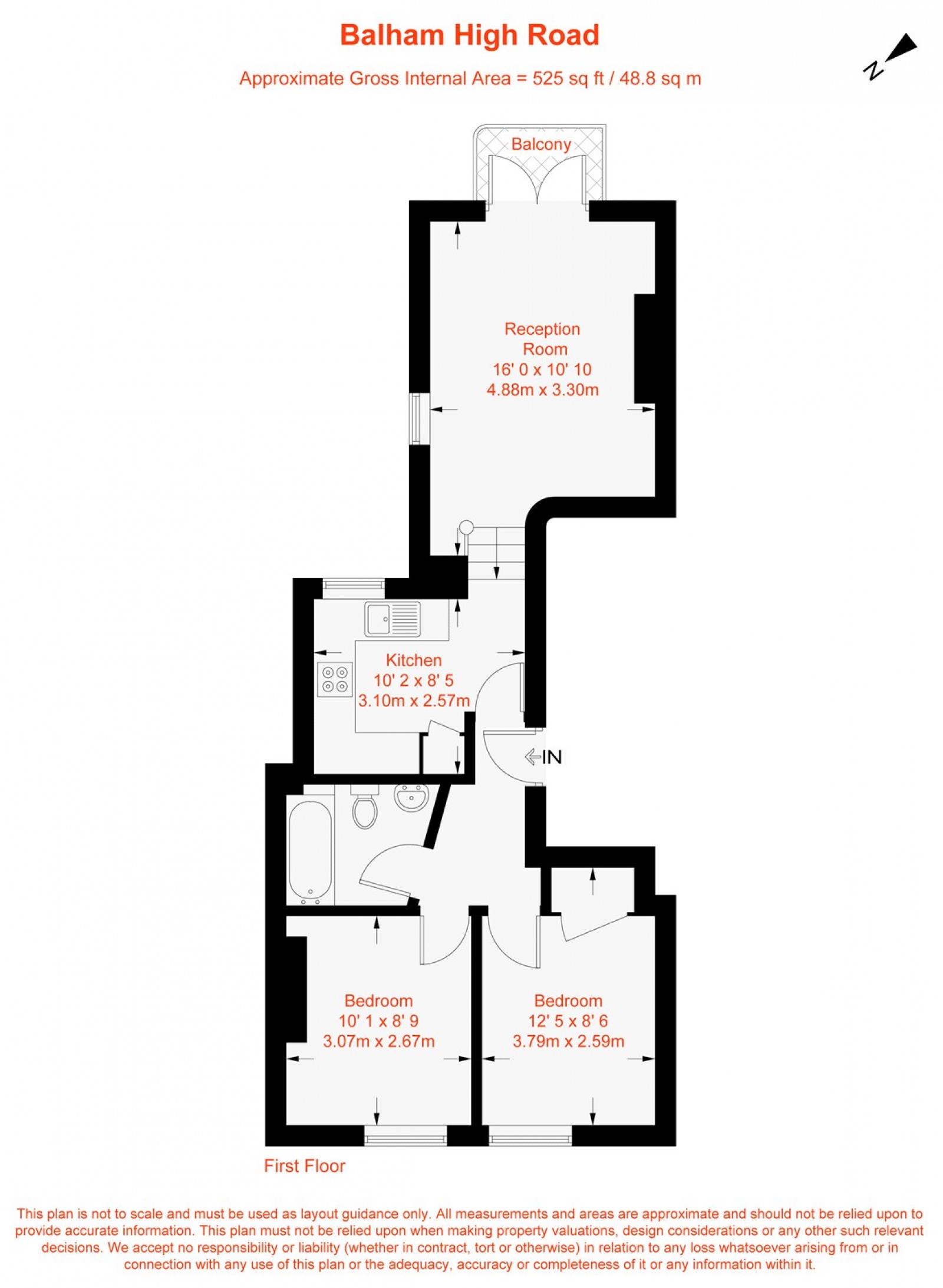 Floorplan for Balham High Road, London, SW17