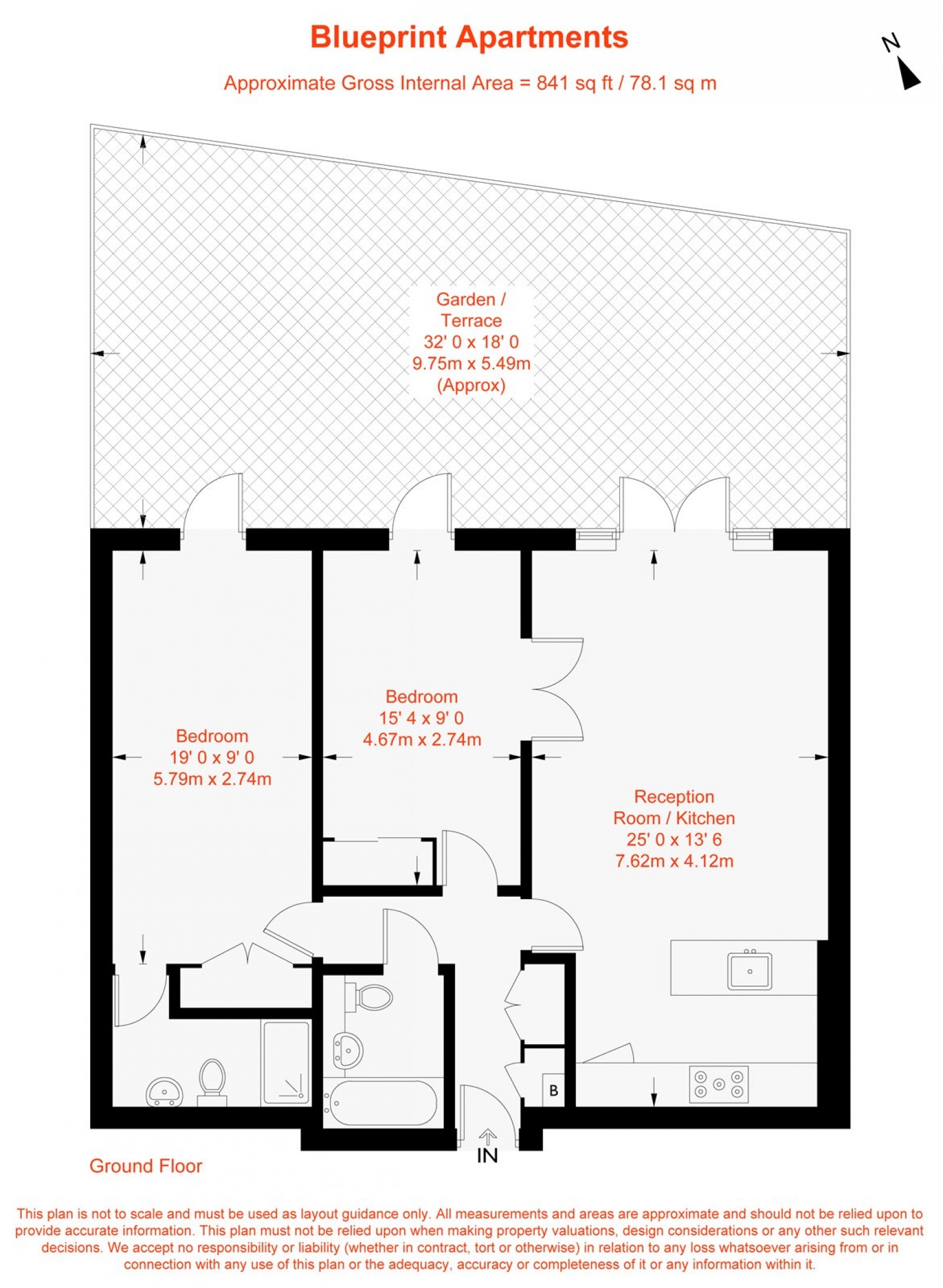 Floorplan for Blueprint Apartments, Balham, SW12