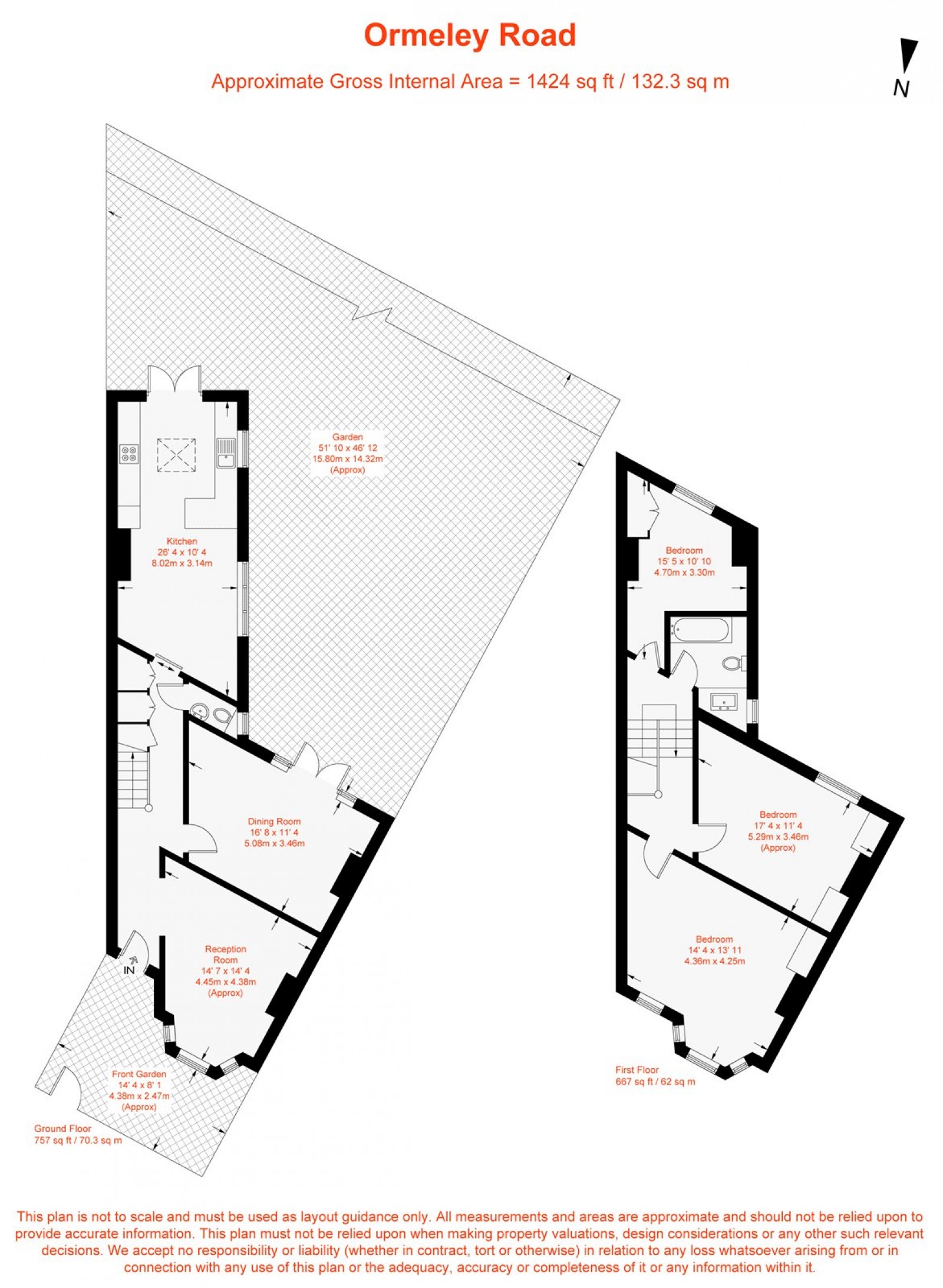 Floorplan for Ormeley Road, Balham, SW12