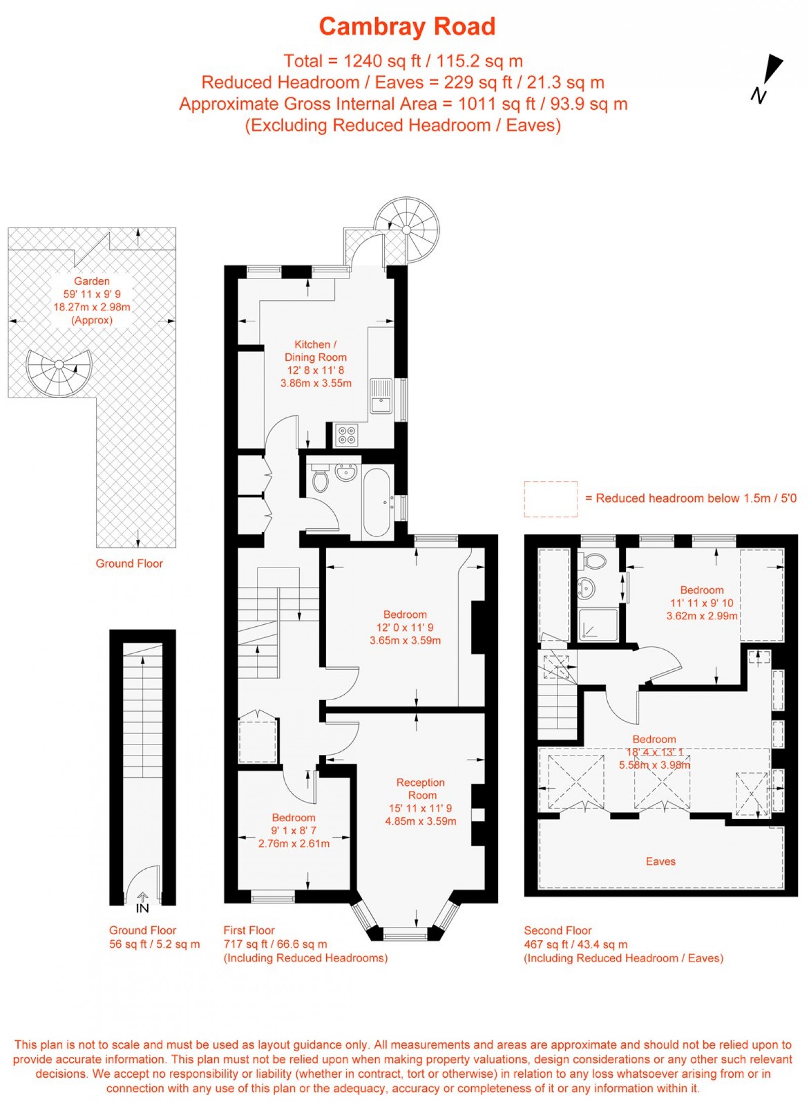 Floorplan for Cambray Road, London, SW12