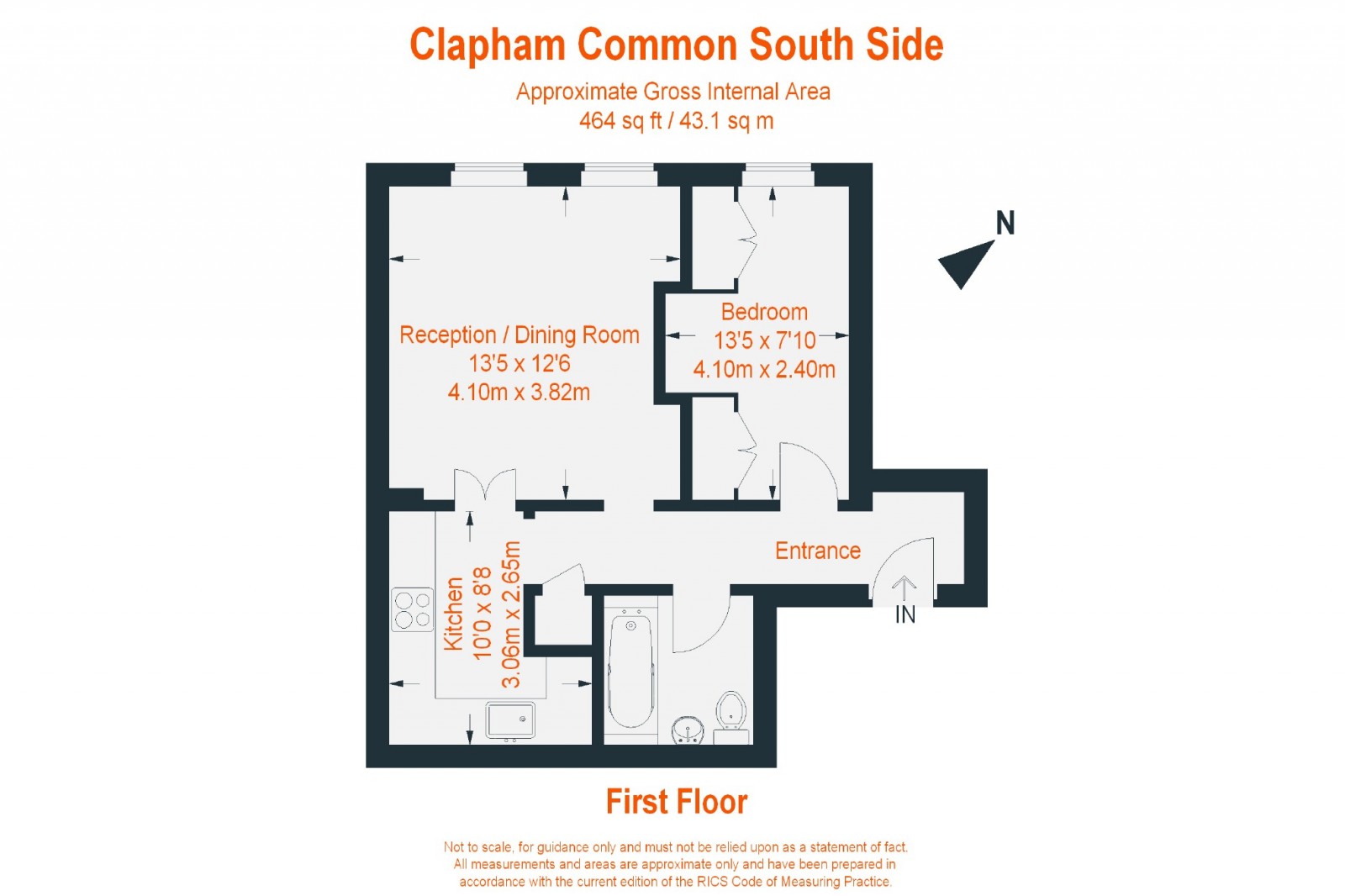 Floorplan for Clapham Common South Side, London, SW4