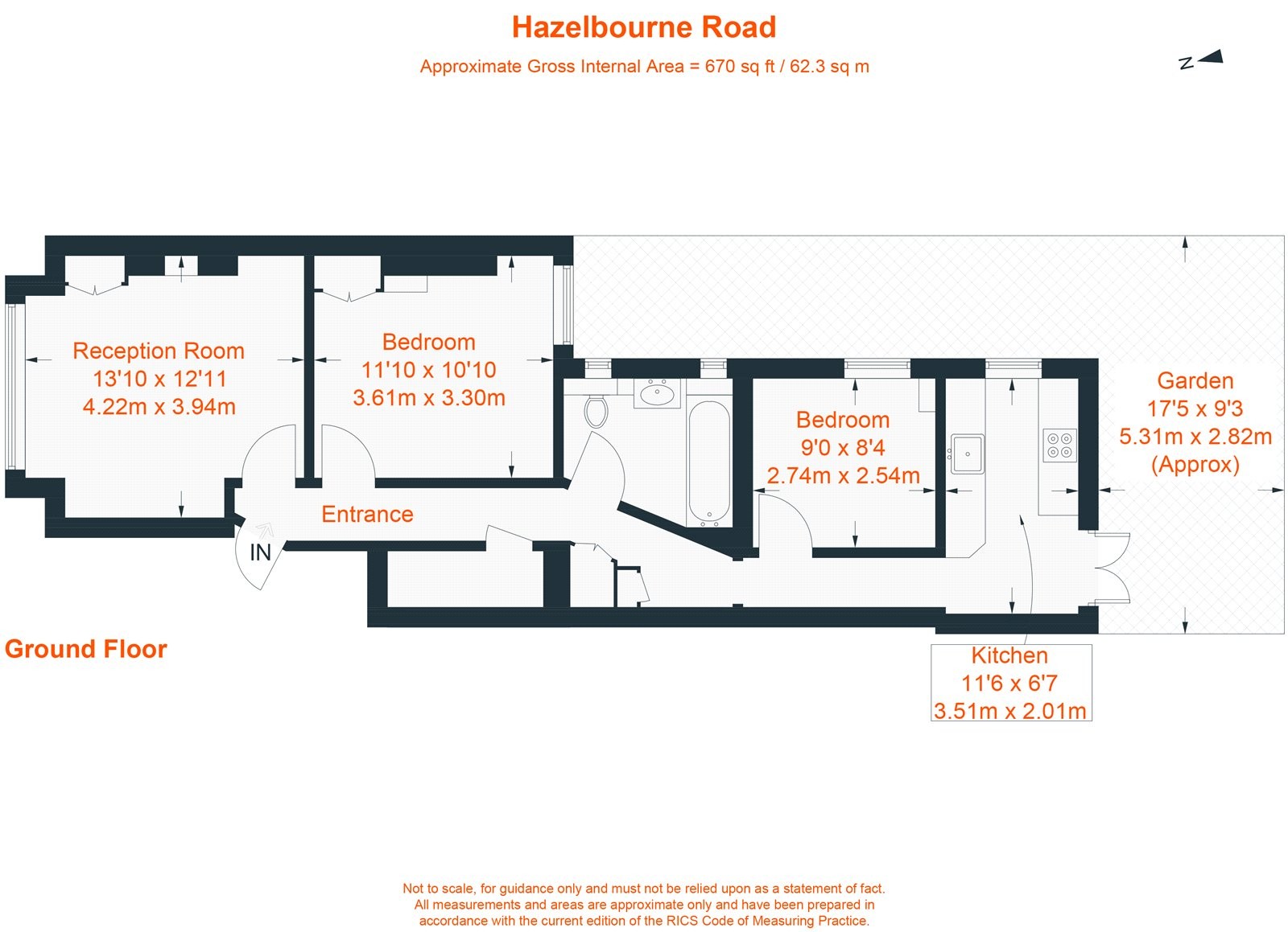 Floorplan for Hazelbourne Road, London, SW12