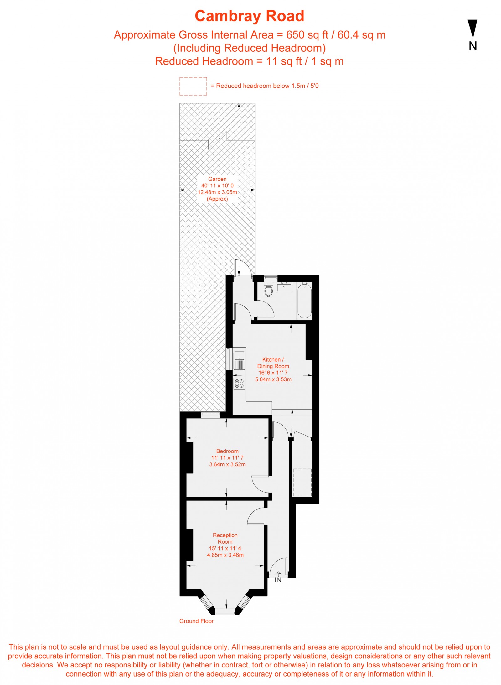 Floorplan for Cambray Road, London, SW12