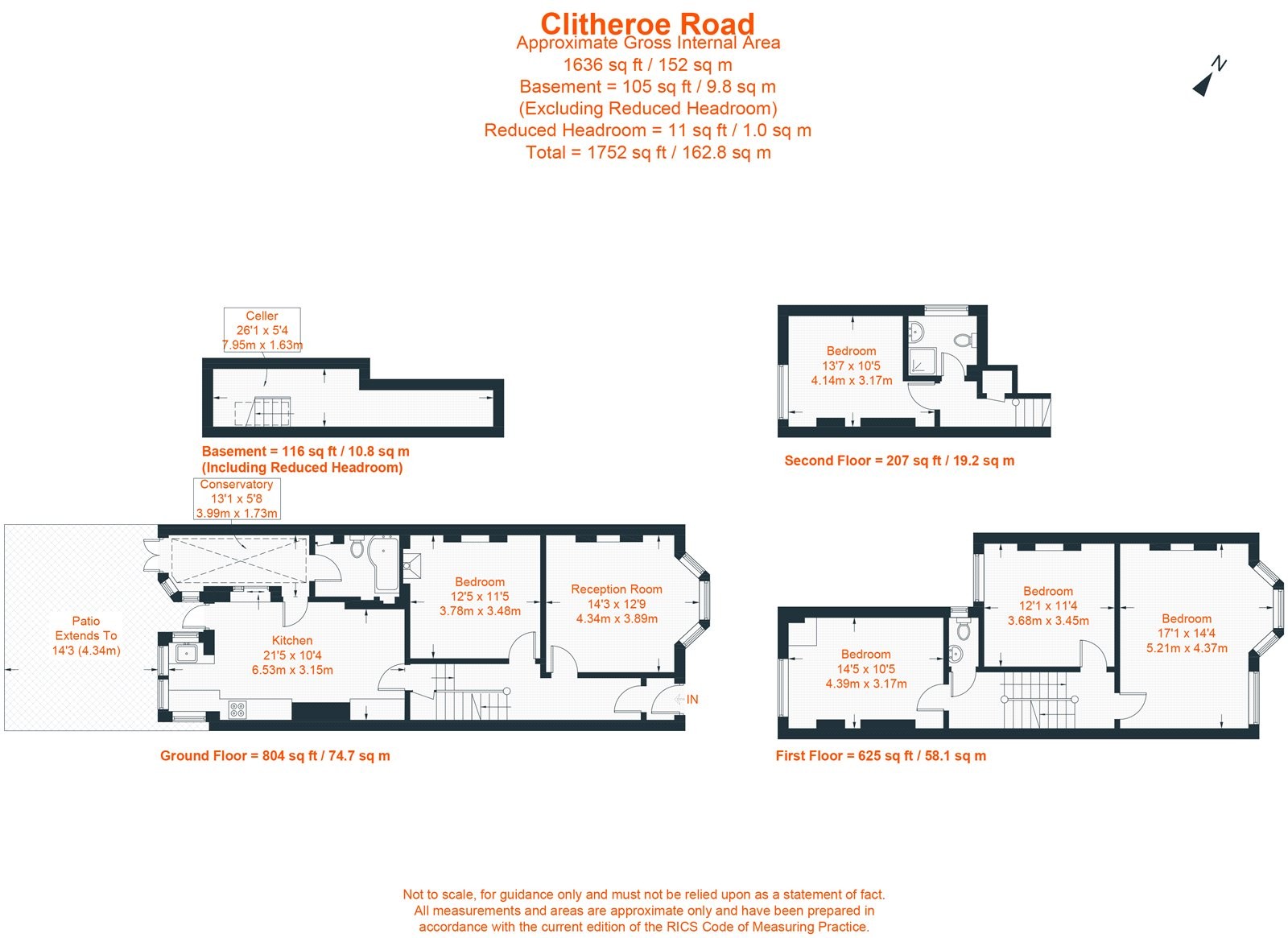 Floorplan for Clitheroe Road, London, SW9