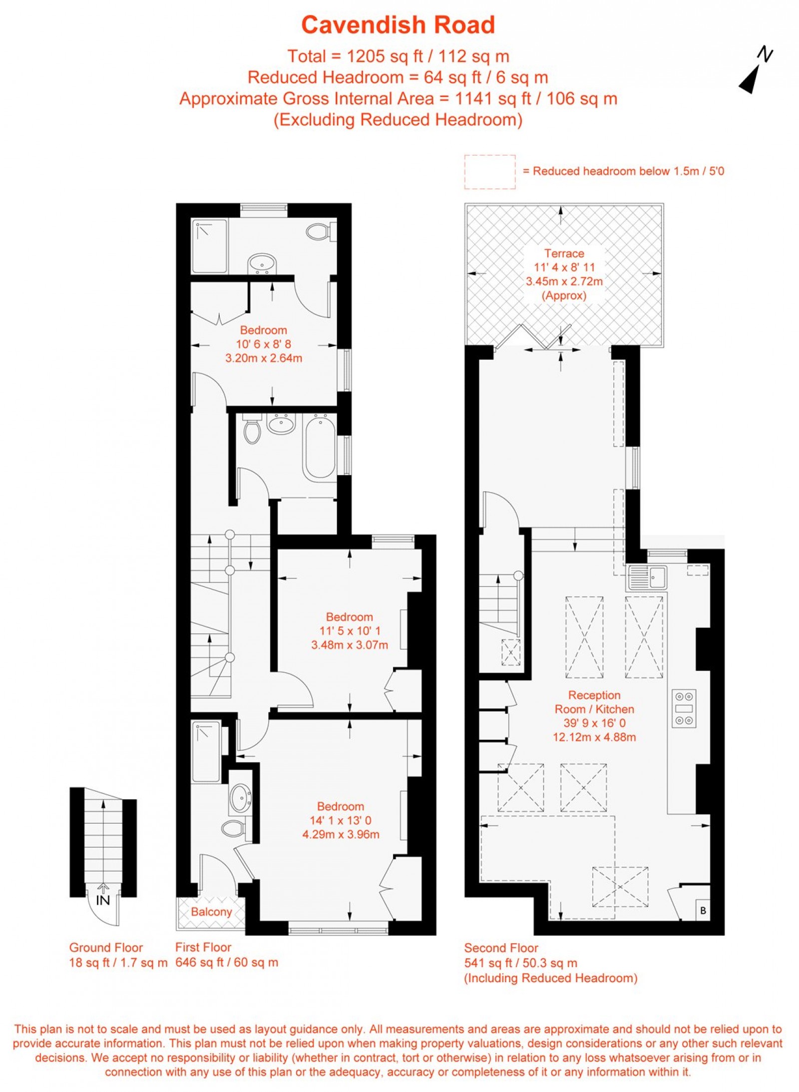 Floorplan for Cavendish Road, London, SW12