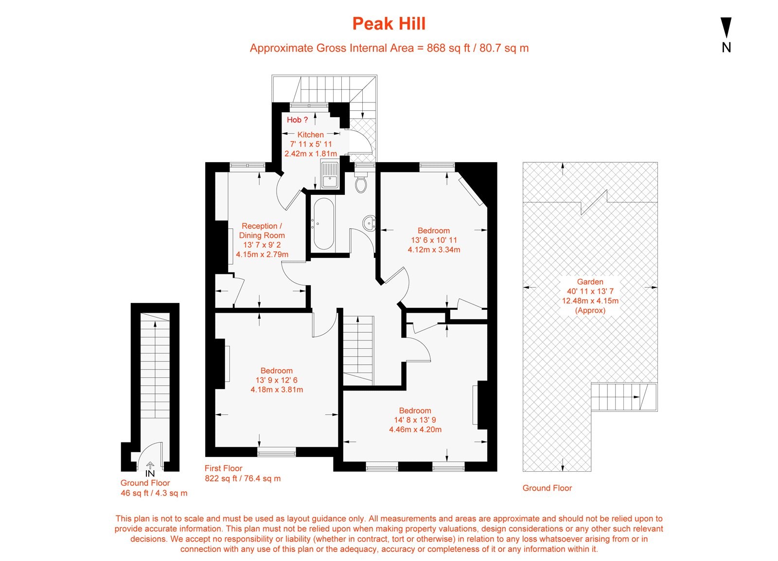 Floorplan for Peak Hill, London, SE26