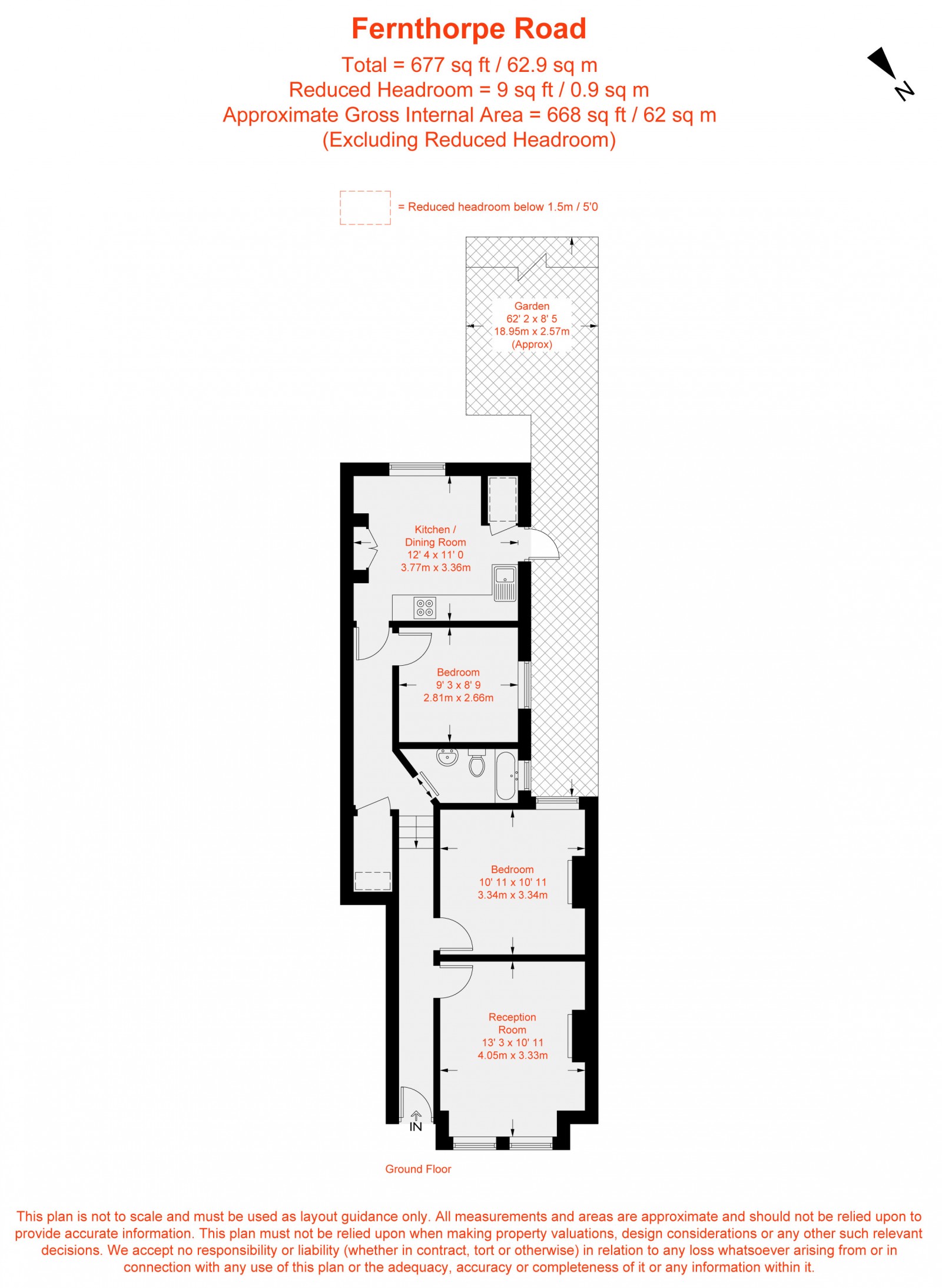 Floorplan for Fernthorpe Road, Furzedown, SW16