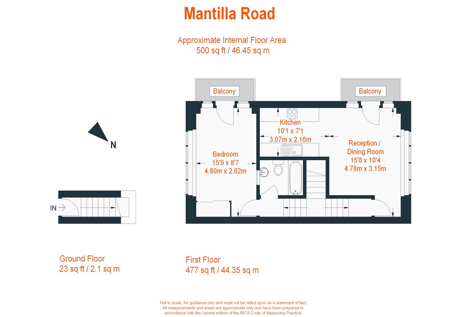 Floorplan for Mantilla Road, London, SW17