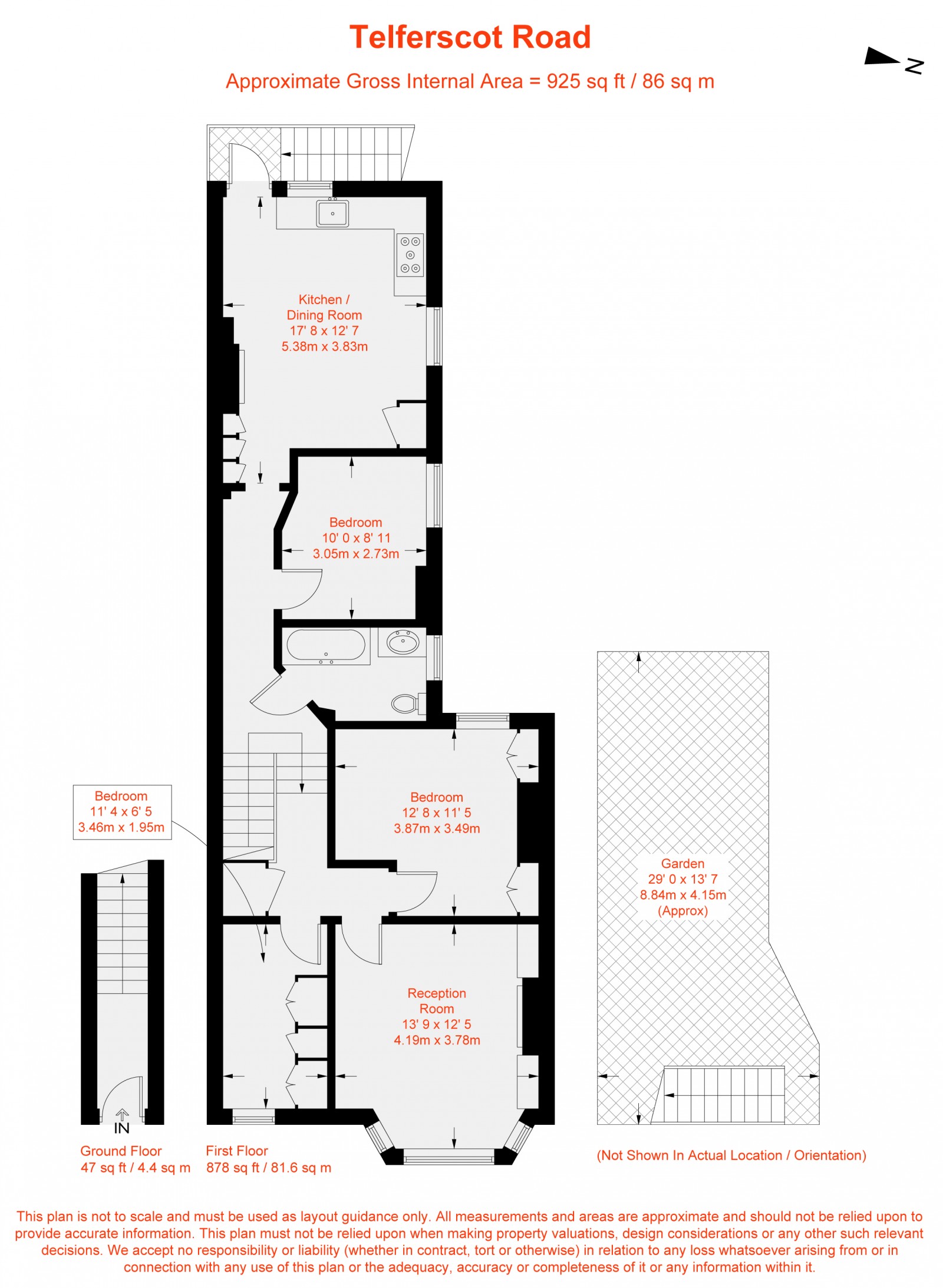 Floorplan for Telferscot Road, London, SW12