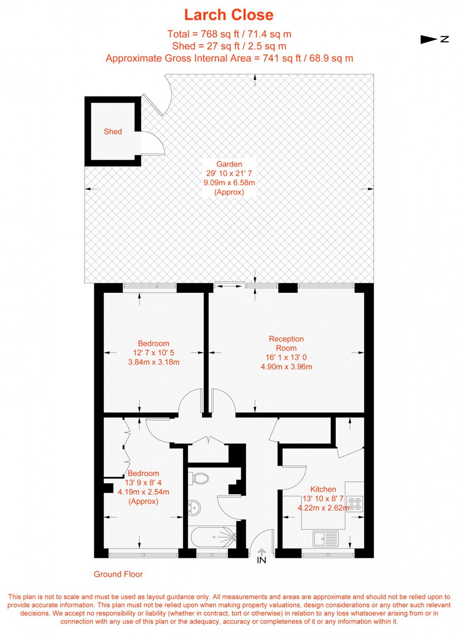 Floorplan for Larch Close, Balham, SW12