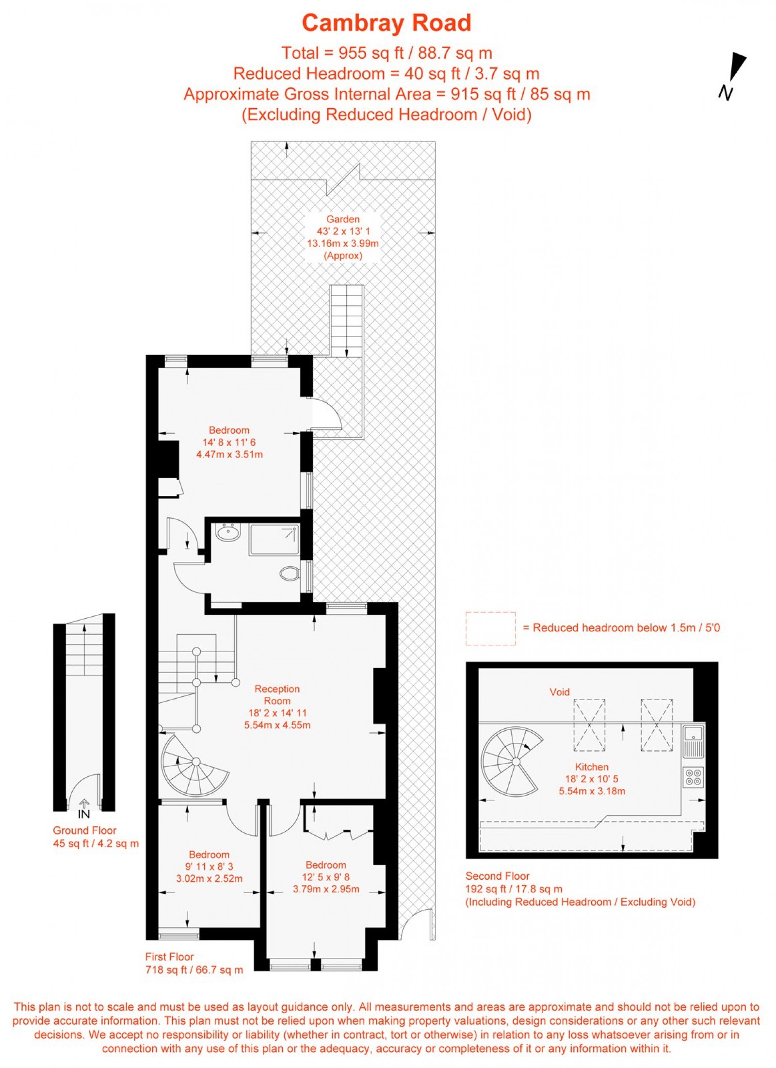Floorplan for Cambray Road, London, SW12