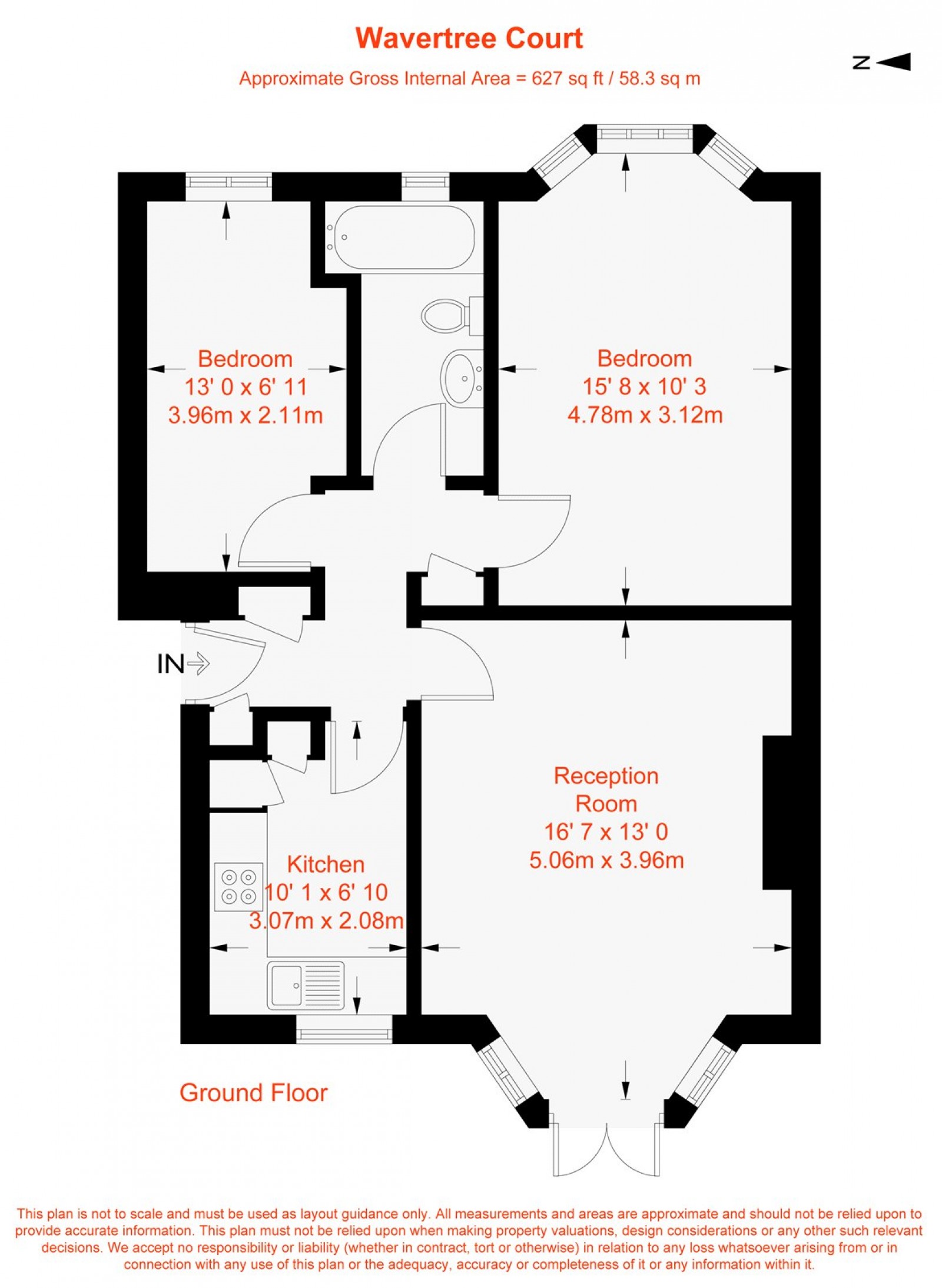 Floorplan for Streatham Hill, London, SW2