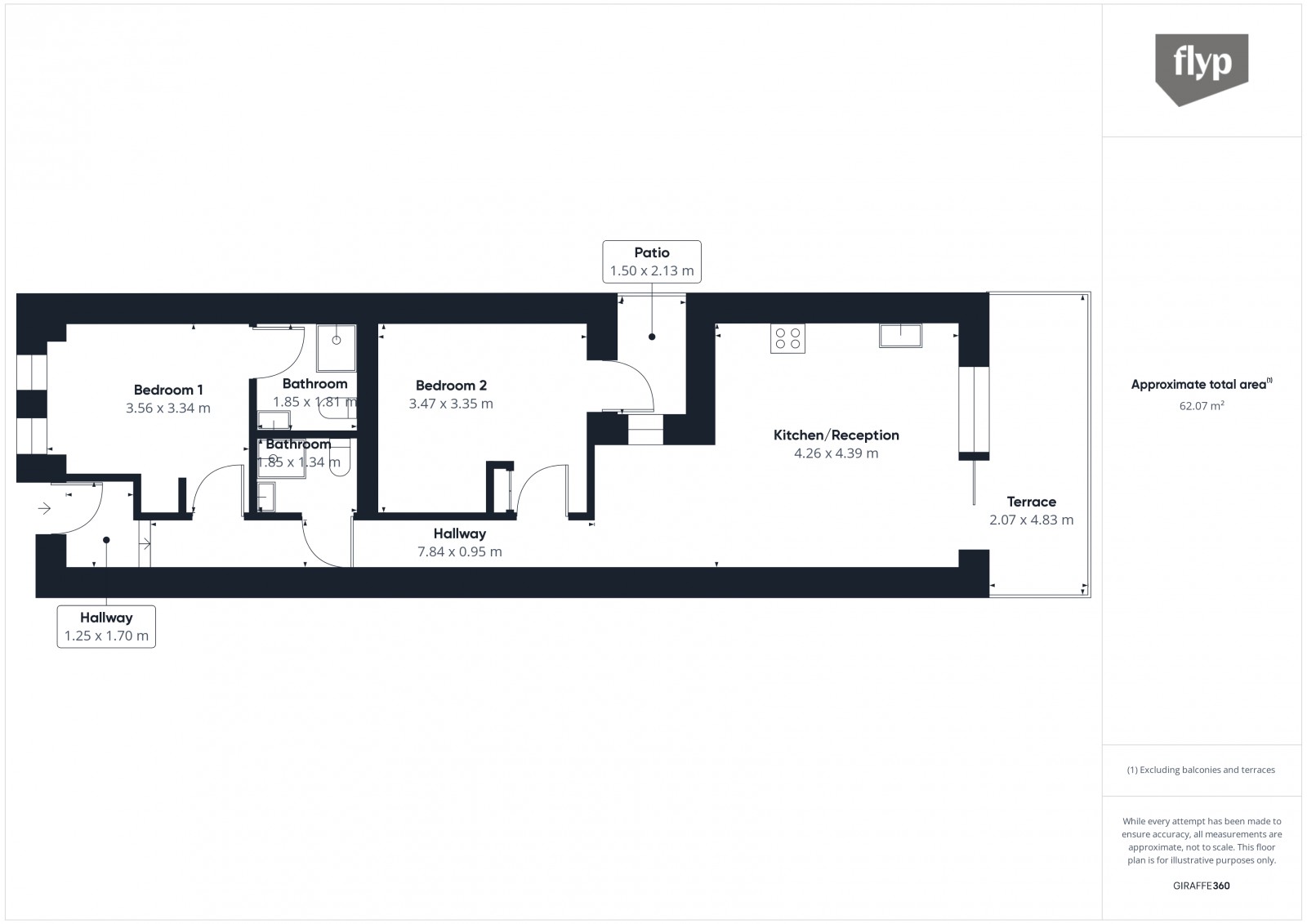 Floorplan for Brixton Hill, London, SW2