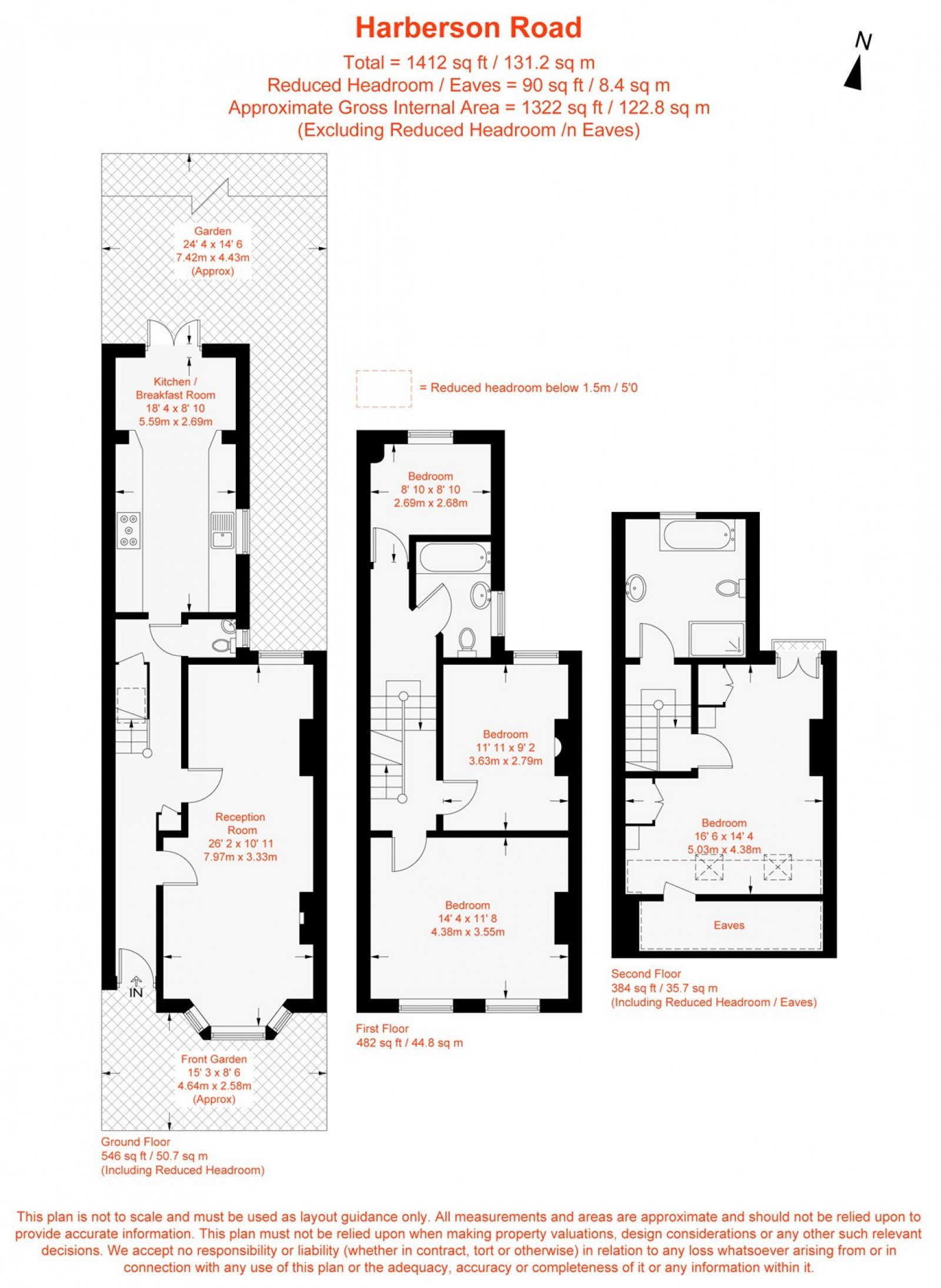 Floorplan for Harberson Road, London, SW12