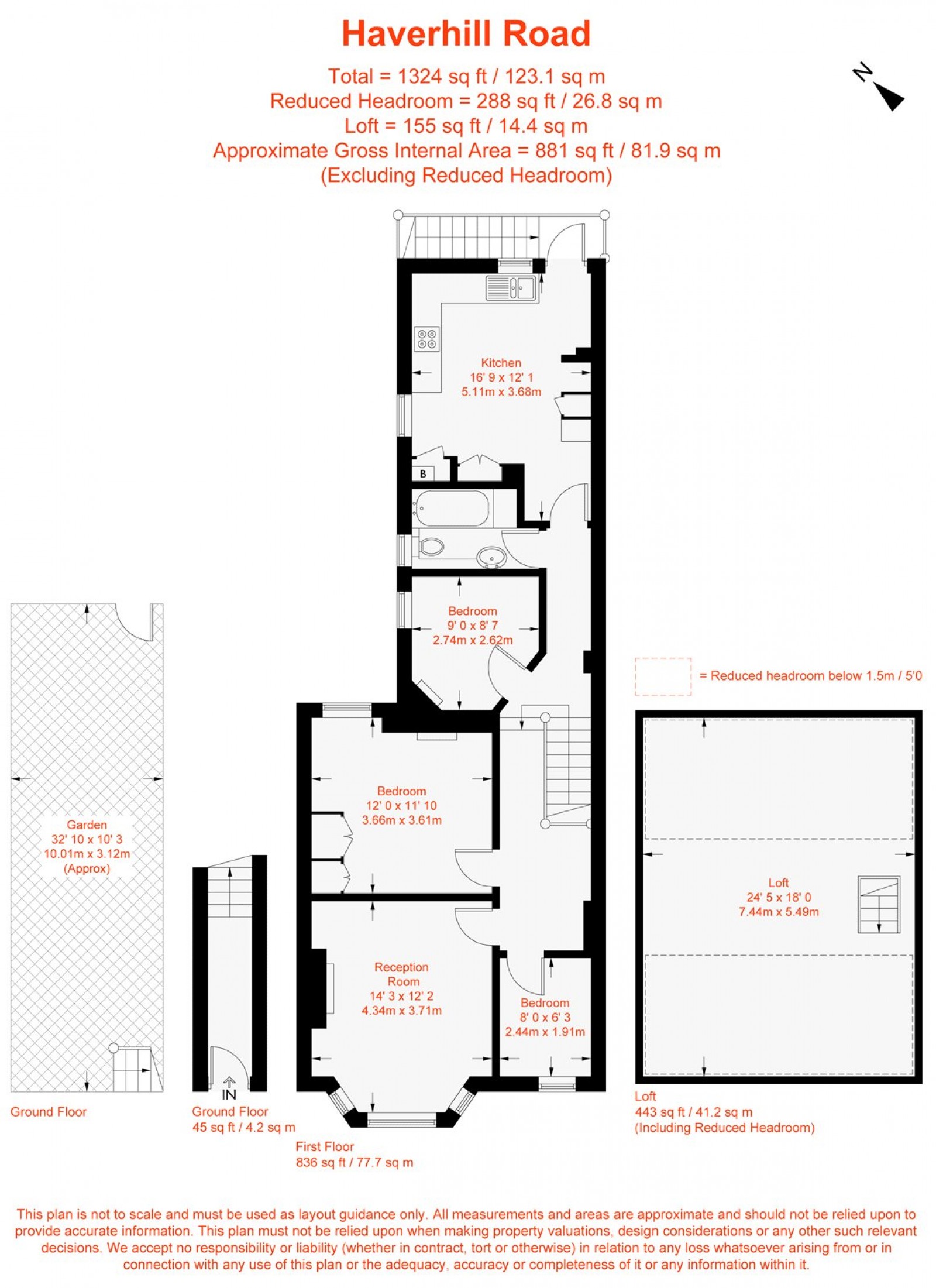 Floorplan for Haverhill Road, London, SW12