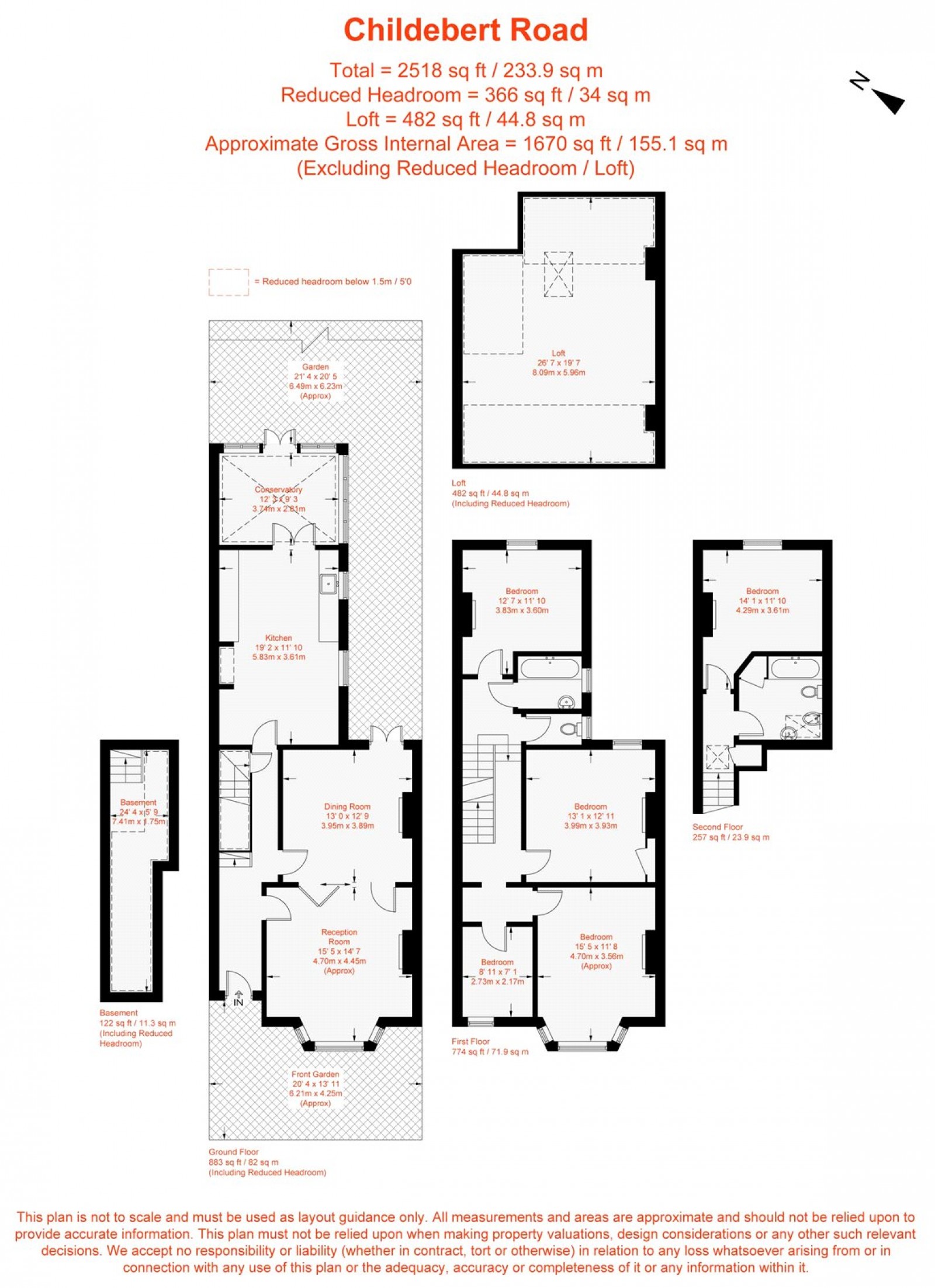 Floorplan for Childebert Road, London, SW17