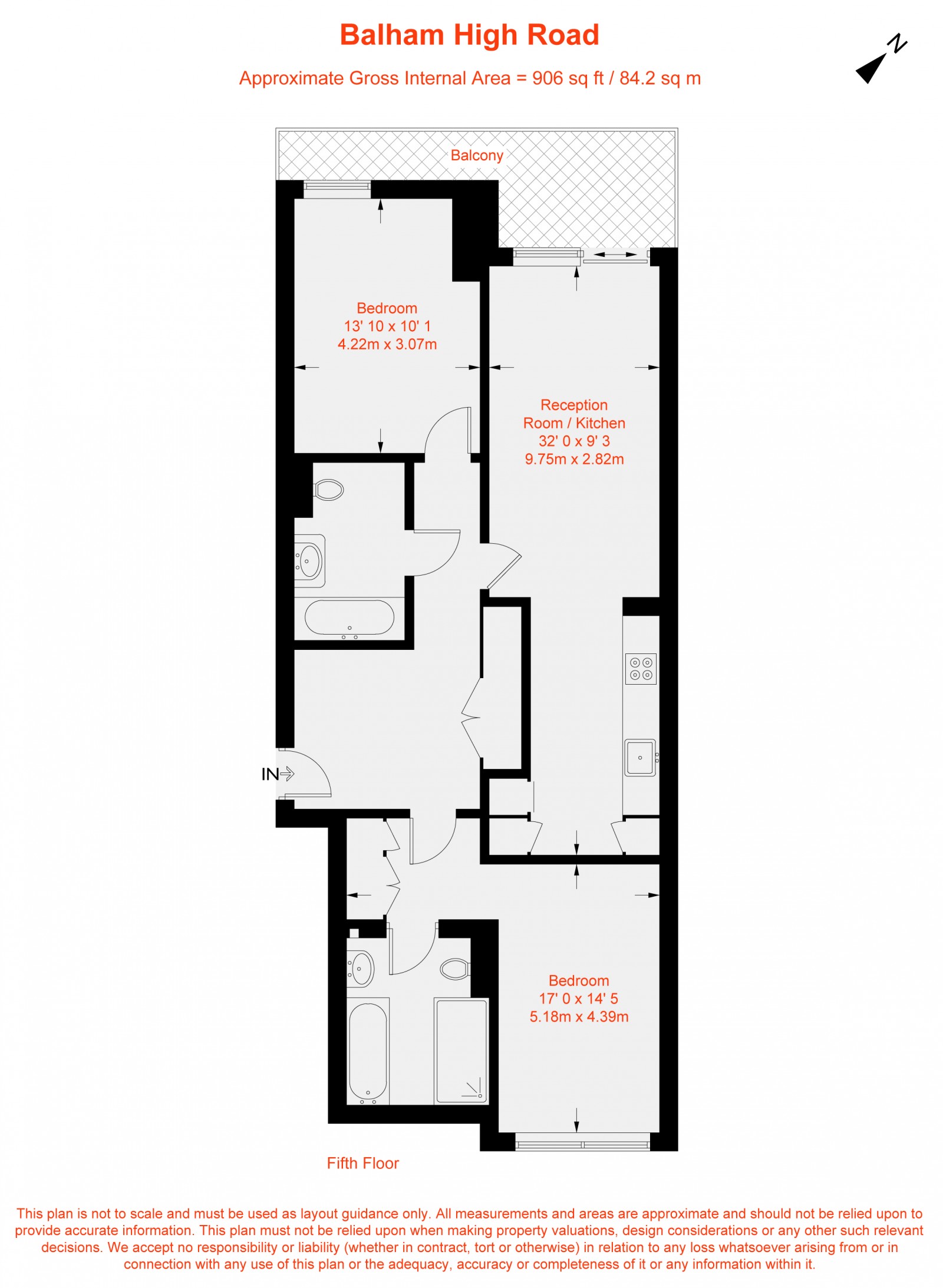 Floorplan for Balham High Road, London, SW17