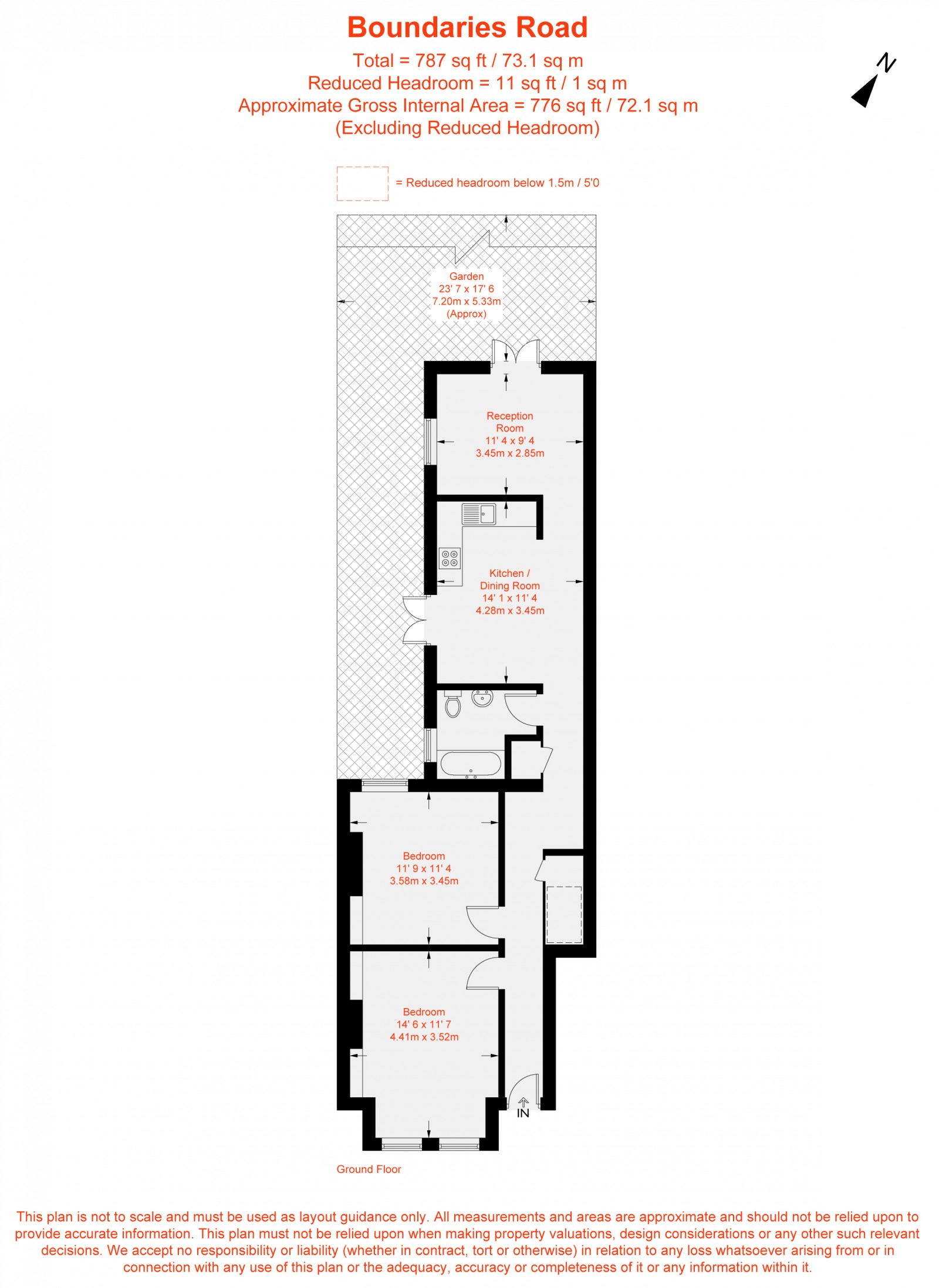 Floorplan for Boundaries Road, London, SW12