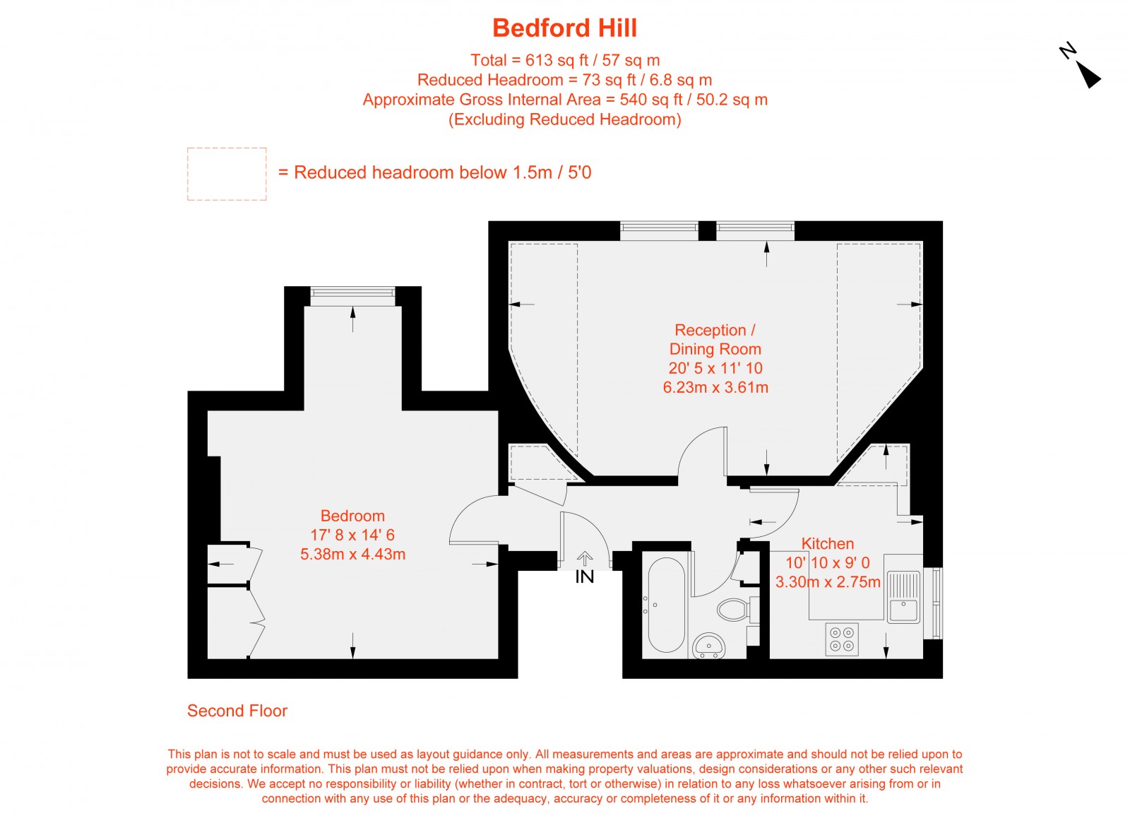 Floorplan for Bedford Hill, London, SW12