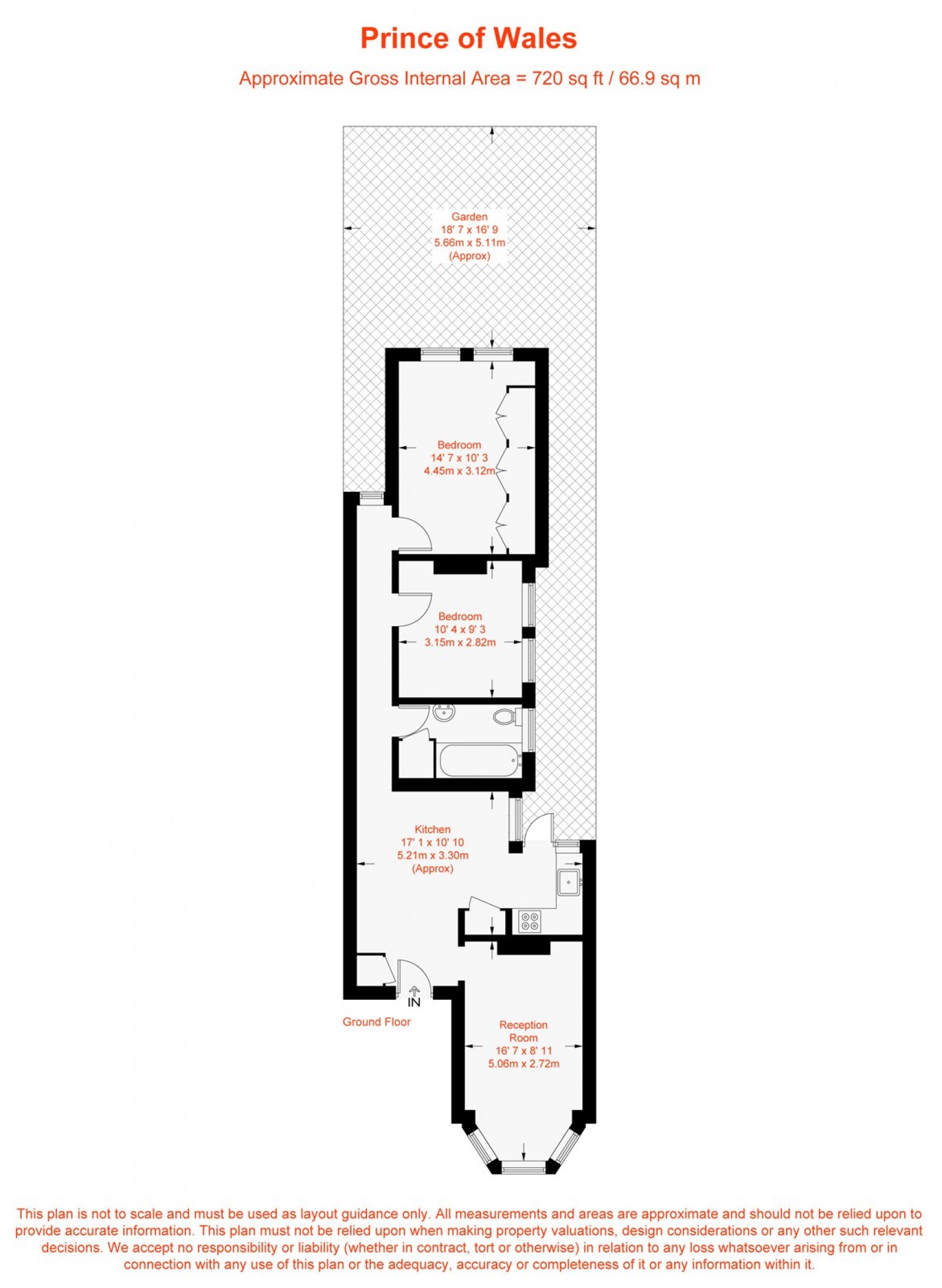 Floorplan for Prince of Wales Drive, Battersea, SW11