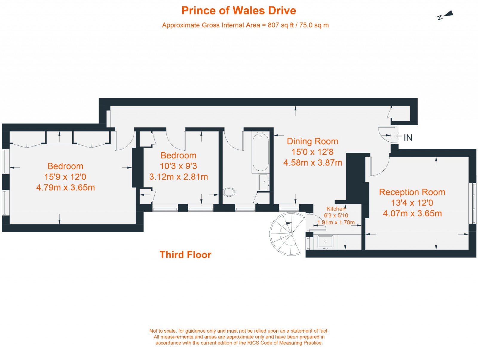 Floorplan for Prince Of Wales Drive, Battersea, SW11