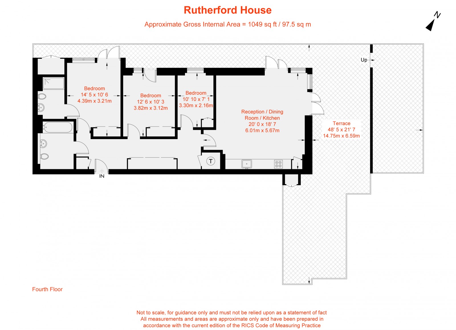 Floorplan for Rutherford House, 483 Battersea Park Road, SW11