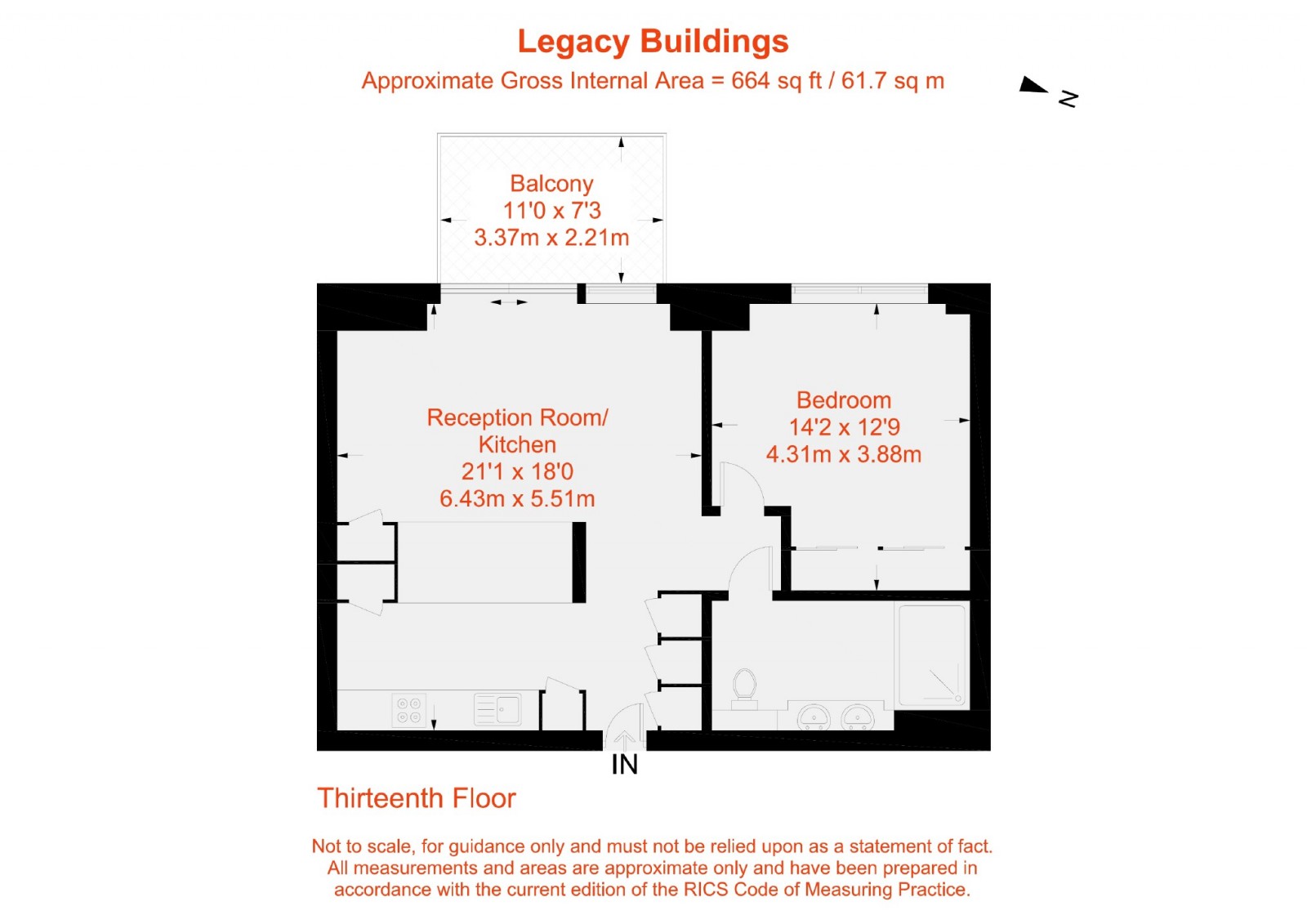 Floorplan for Legacy Building, Embassy Gardens, SW11