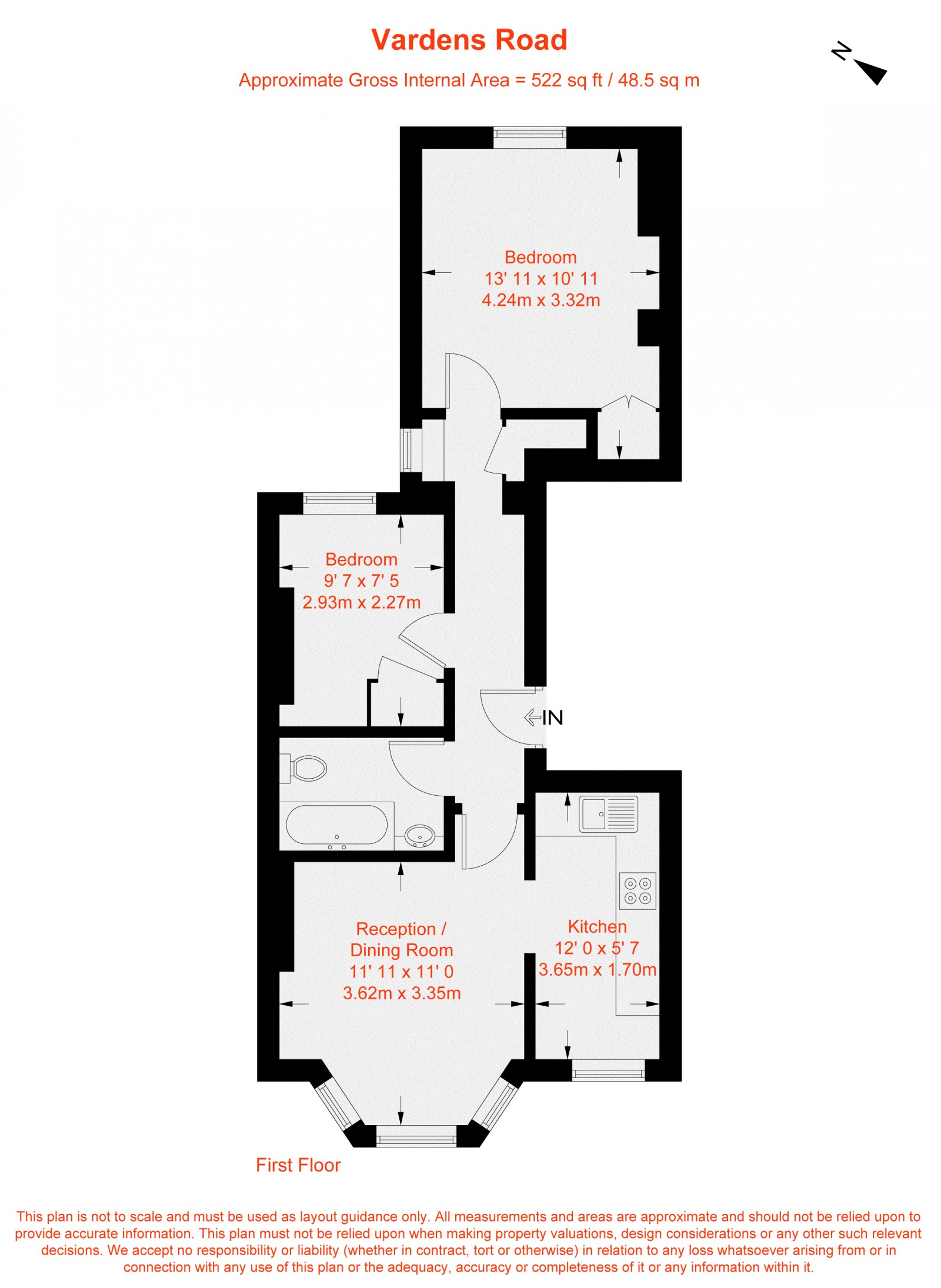 Floorplan for Vardens Road, London, SW11