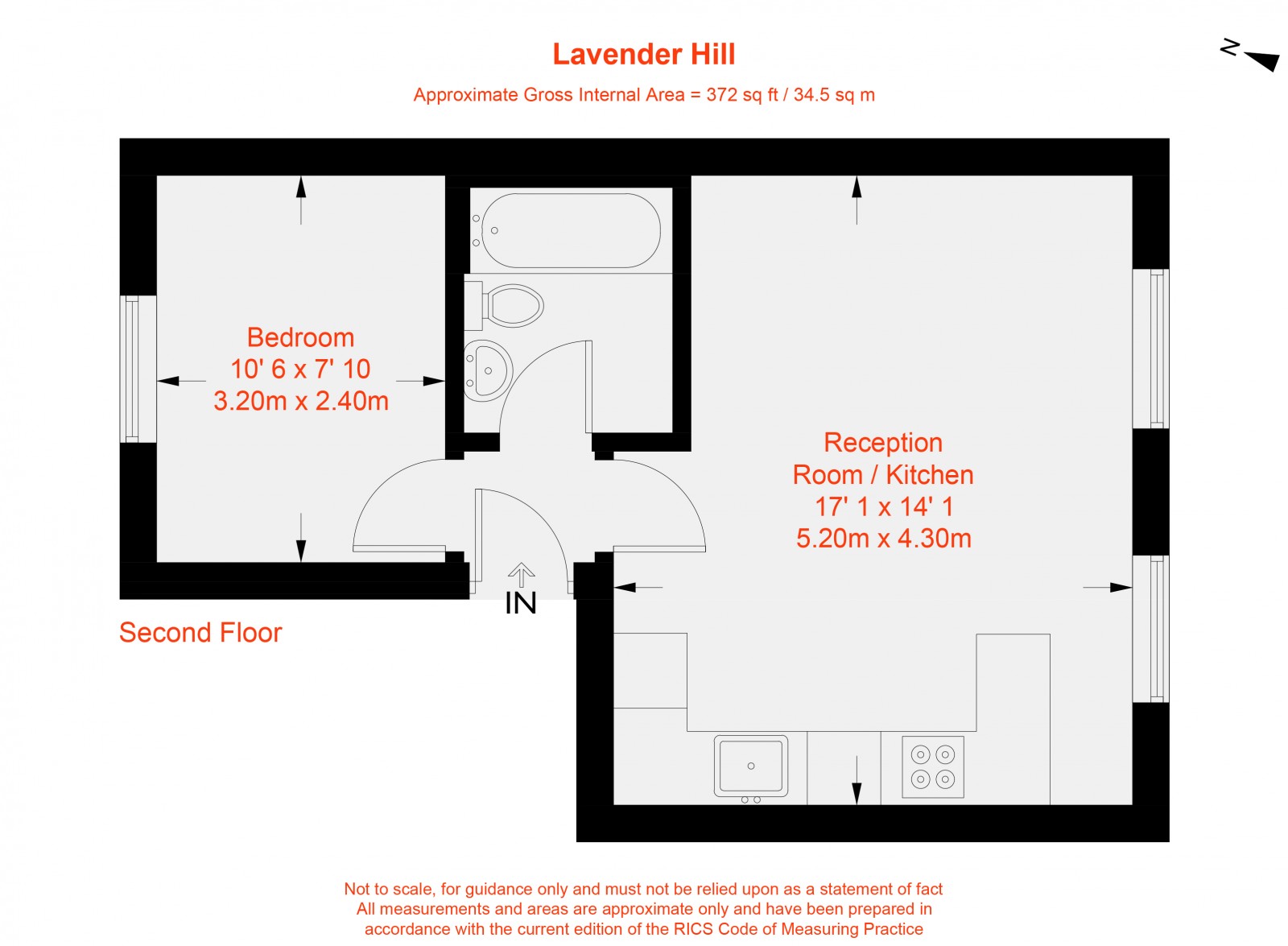 Floorplan for Lavender Hill, Battersea, SW11