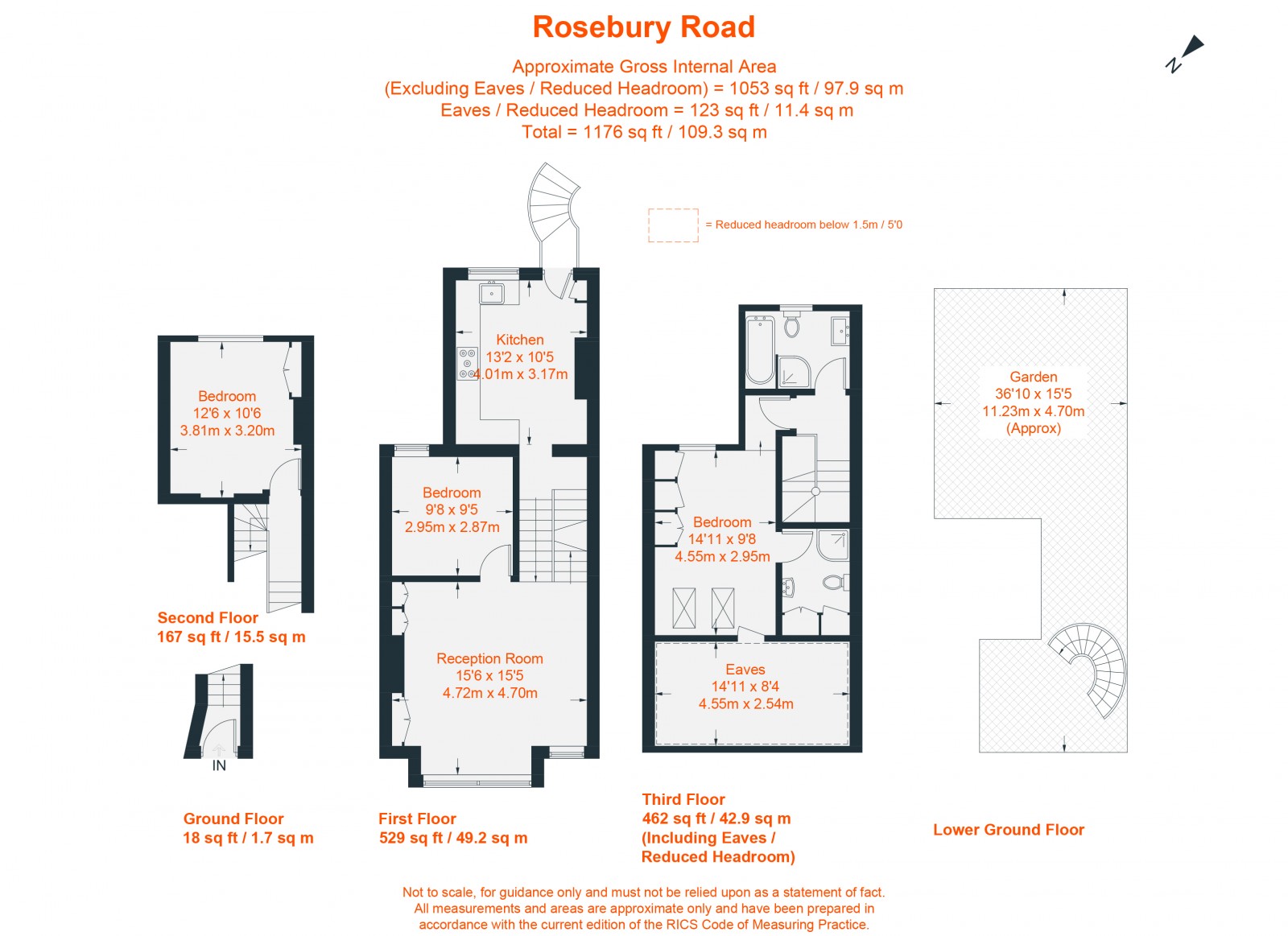 Floorplan for Rosebury Road, London, SW6