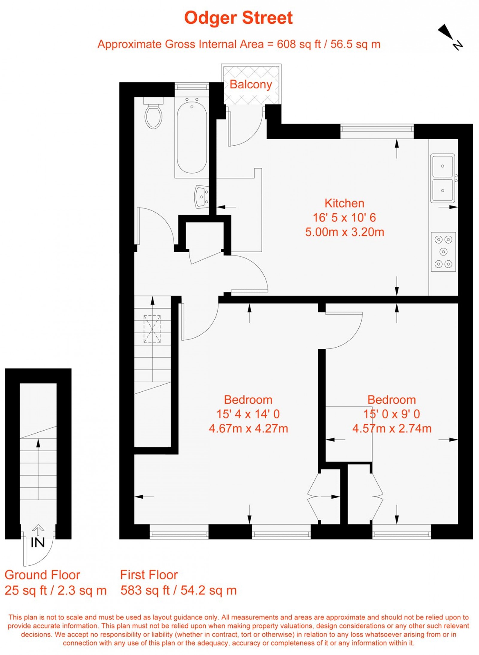 Floorplan for Odger Street, London, SW11