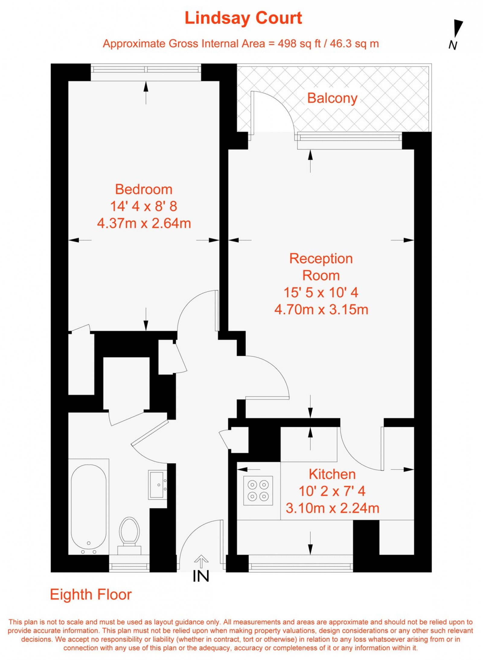 Floorplan for Lindsay Court, Battersea High Street, SW11