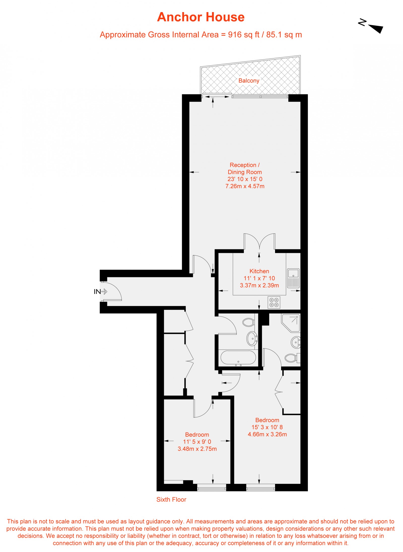 Floorplan for Smugglers Way, London, SW18