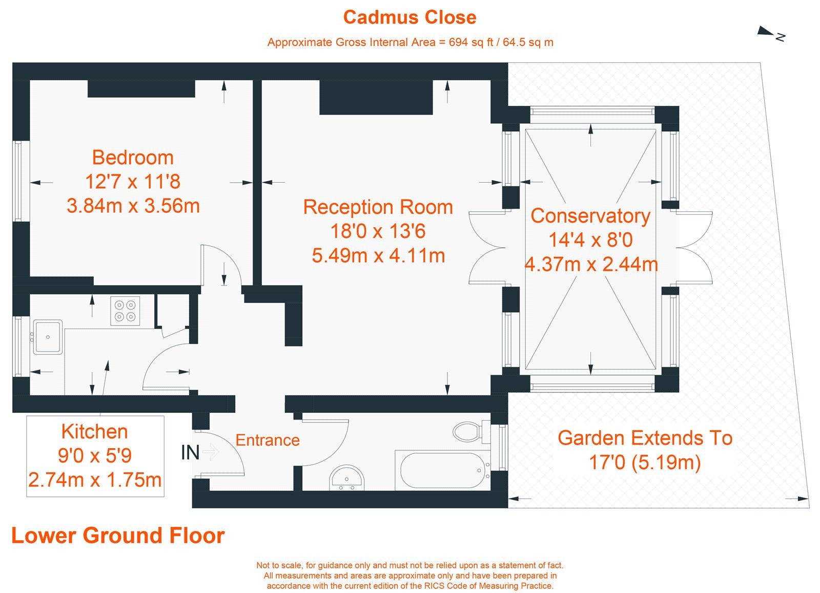 Floorplan for Cadmus Close, London, SW4