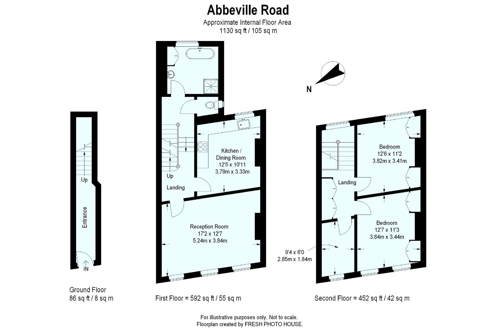 Floorplan for Abbeville Road, Clapham, SW4