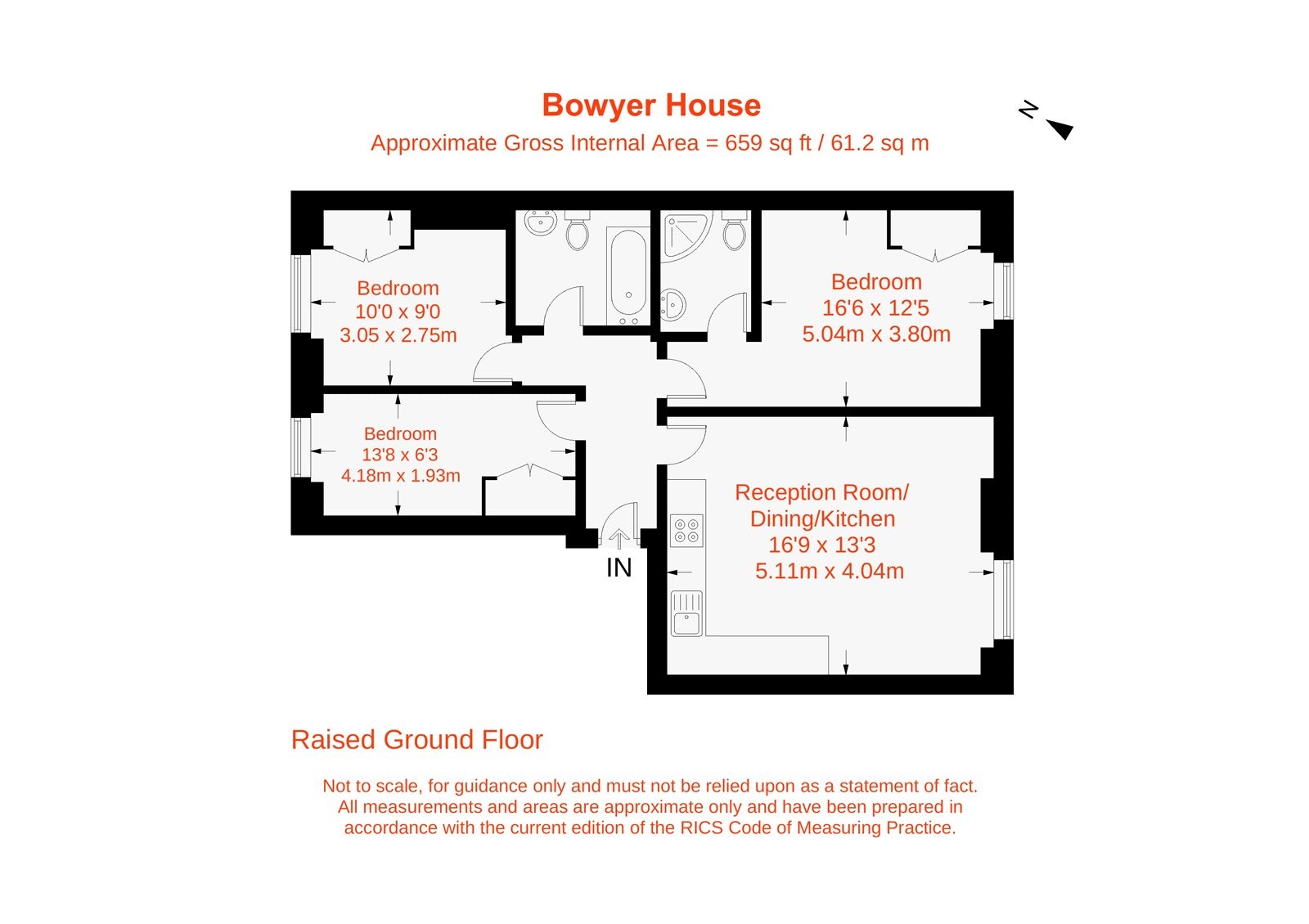 Floorplan for Bowyer House, Slievemore Close, SW4