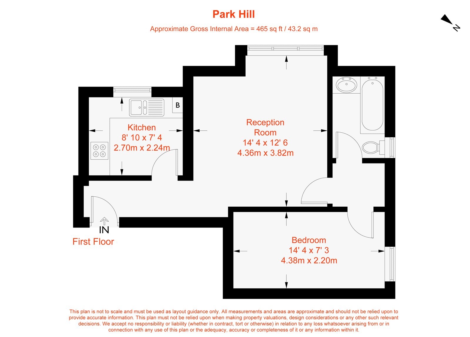 Floorplan for Park Hill, London, SW4