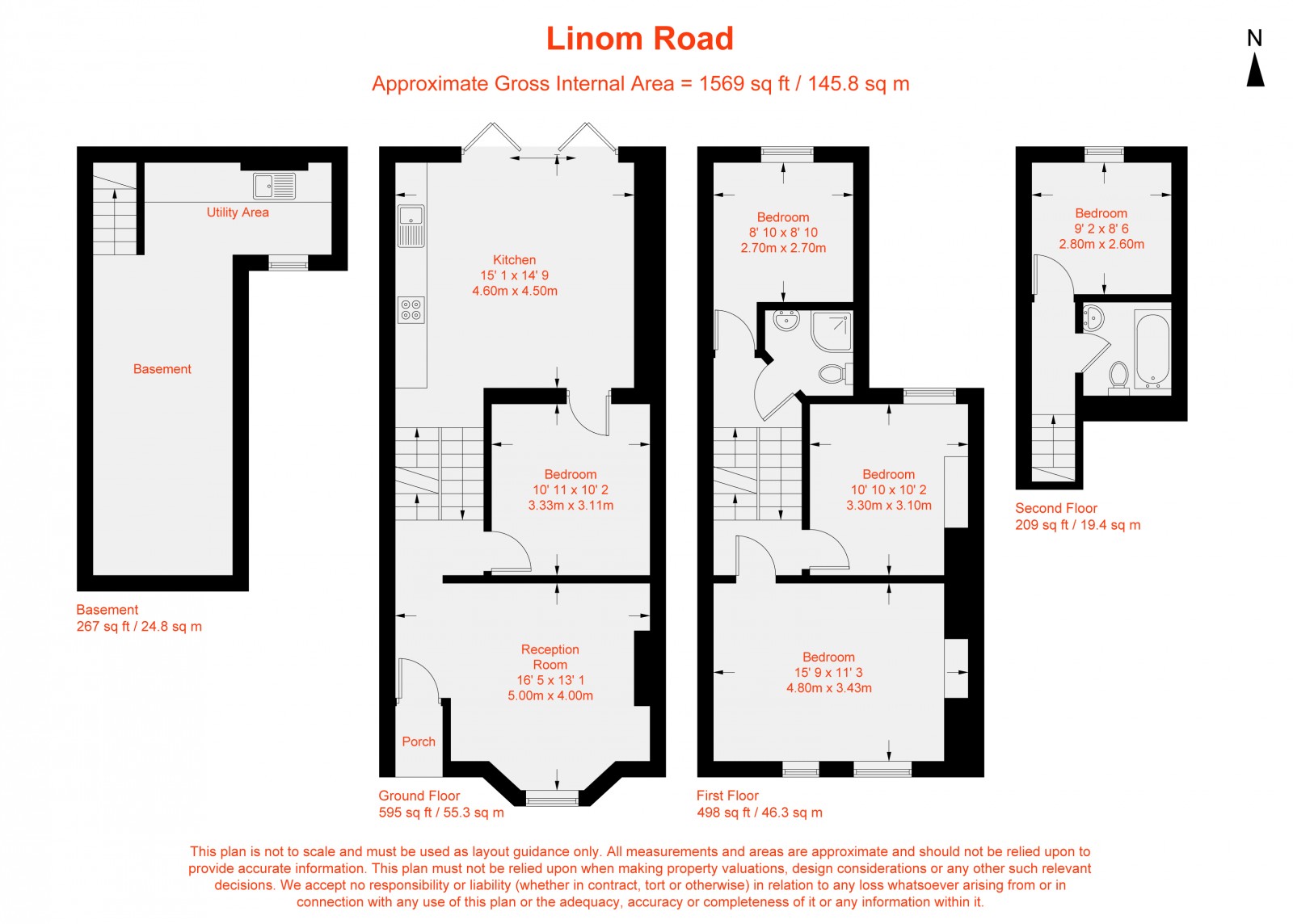 Floorplan for Linom Road, London, SW4