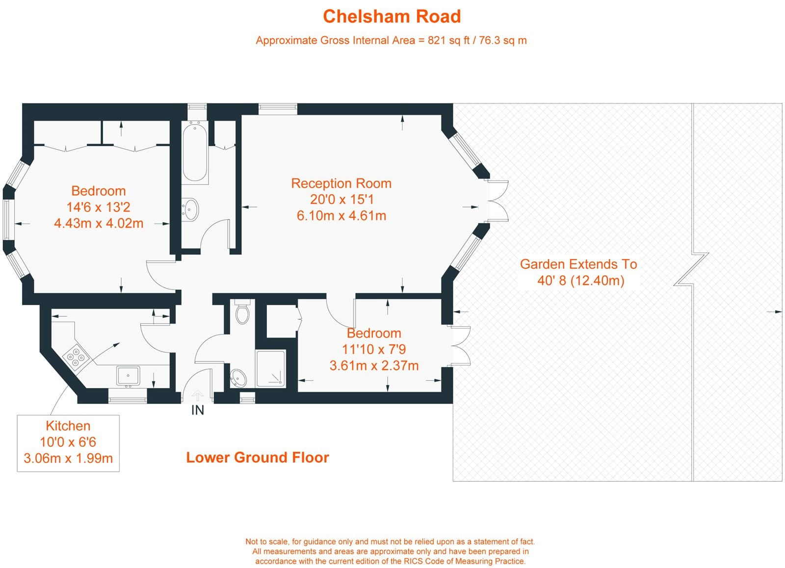 Floorplan for Chelsham Road, London, SW4