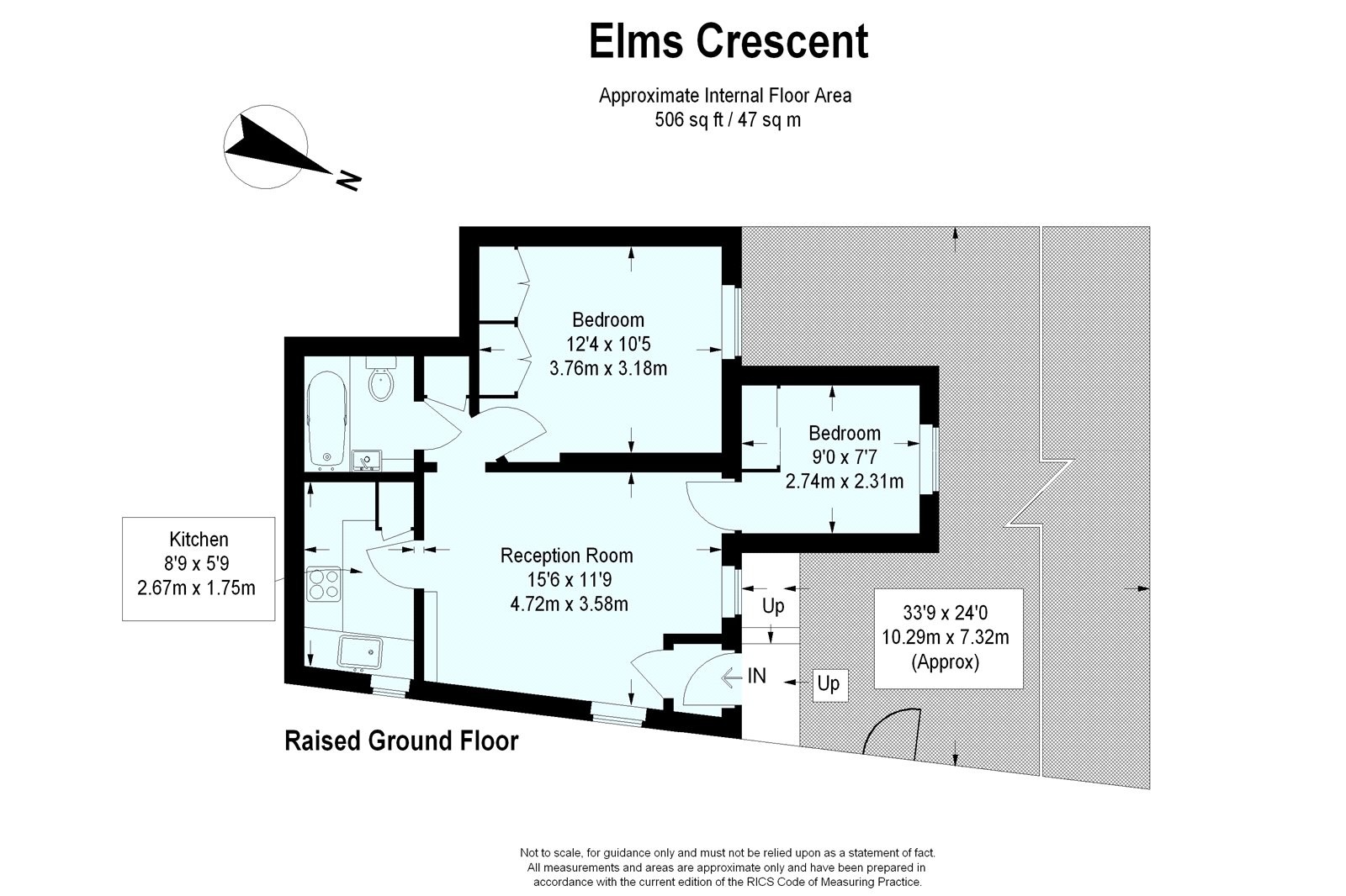 Floorplan for Elms Crescent, London, SW4