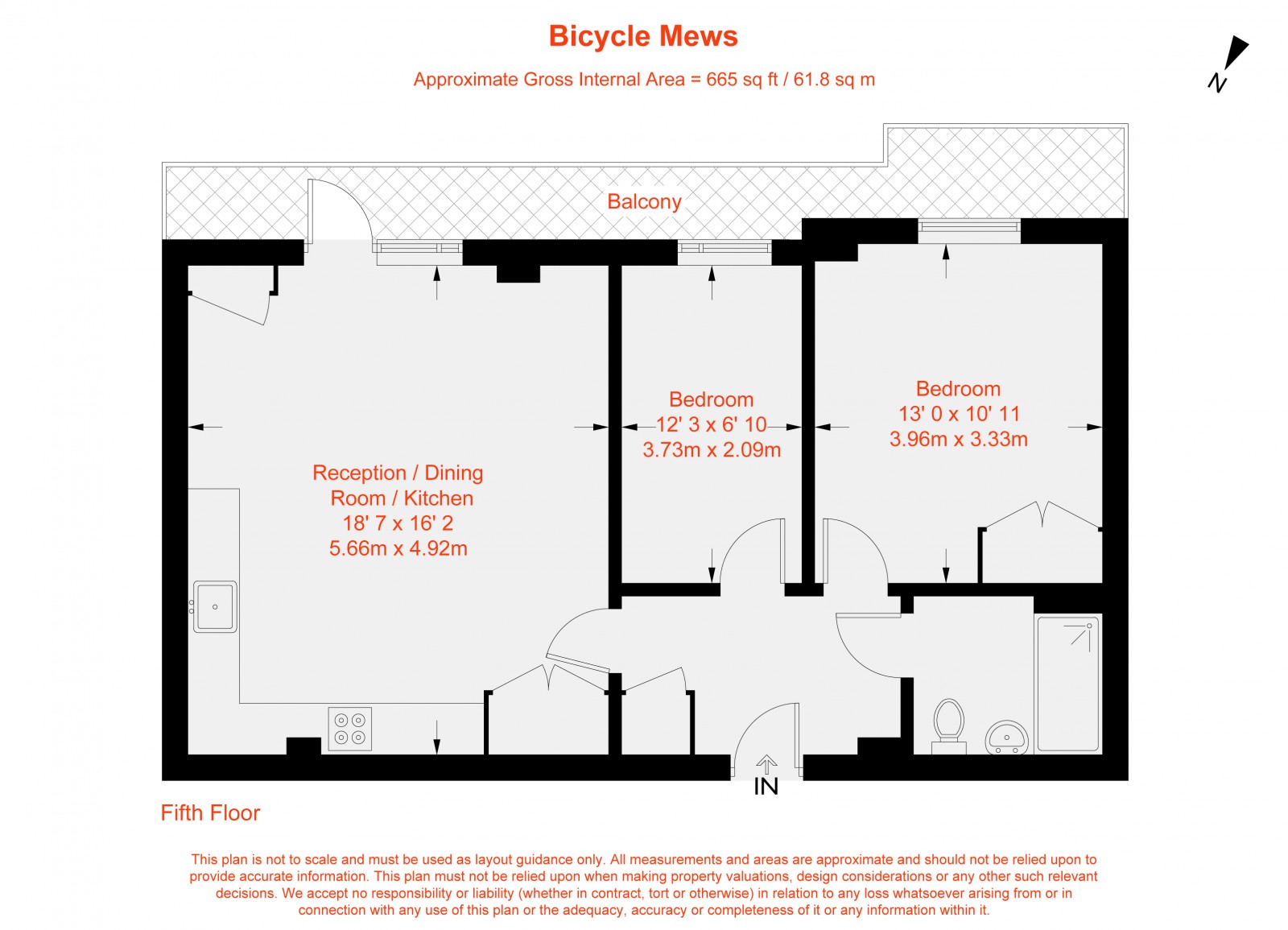 Floorplan for Bicycle Mews, London, SW4