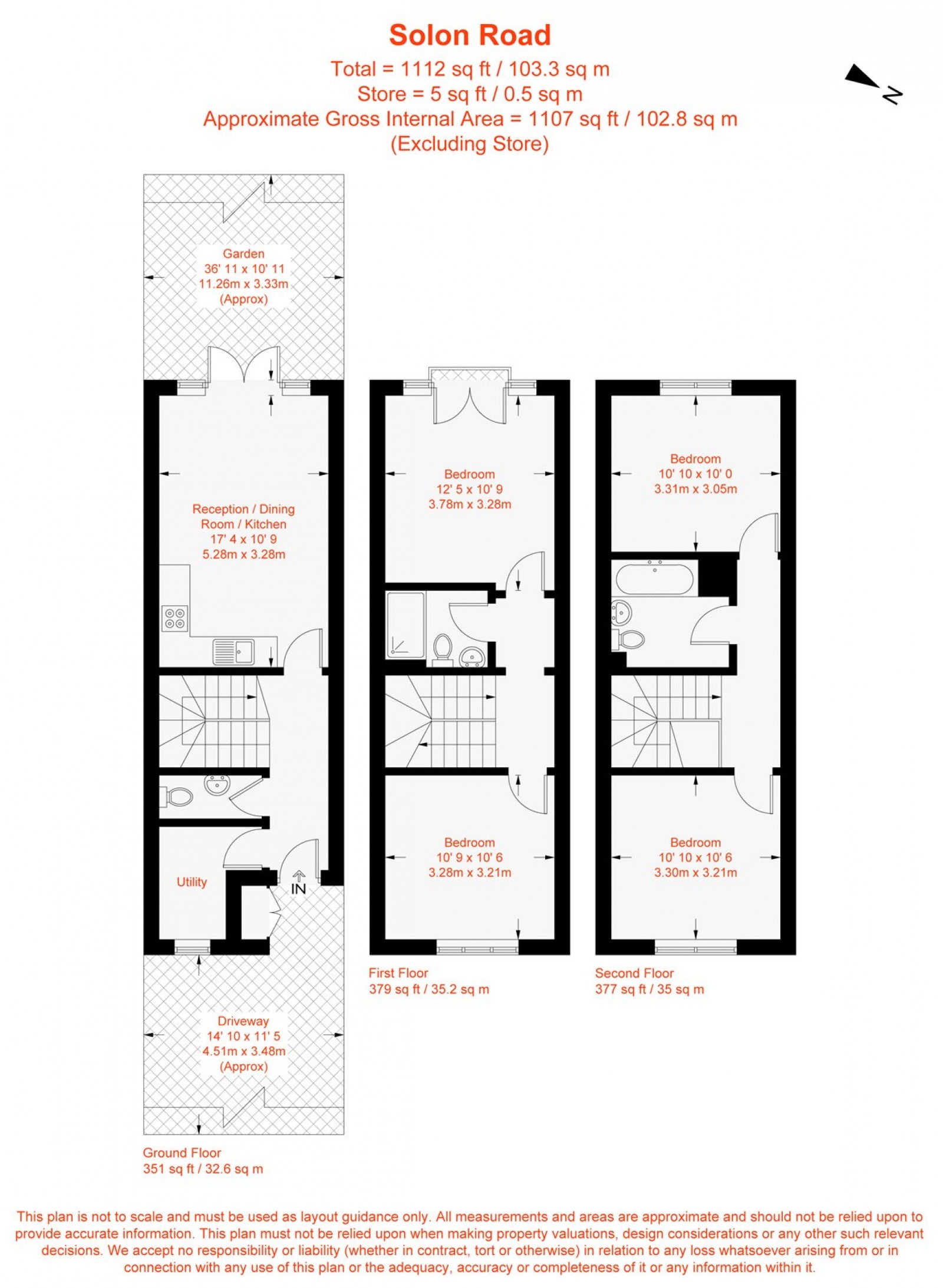 Floorplan for Solon Road, Clapham, SW2