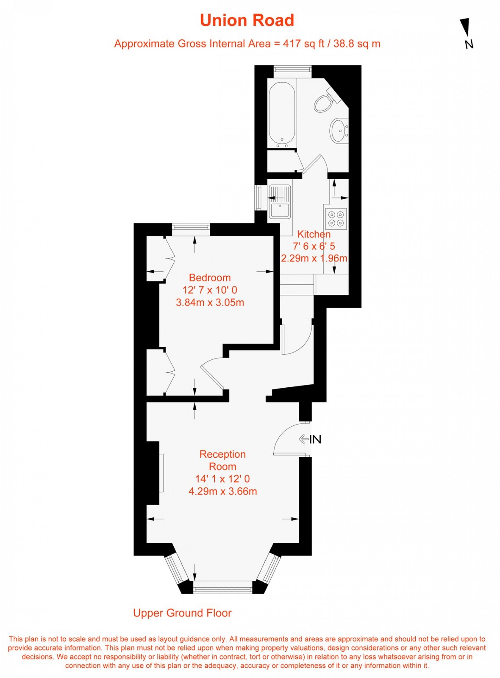 Floorplan for Union Road, London, SW4