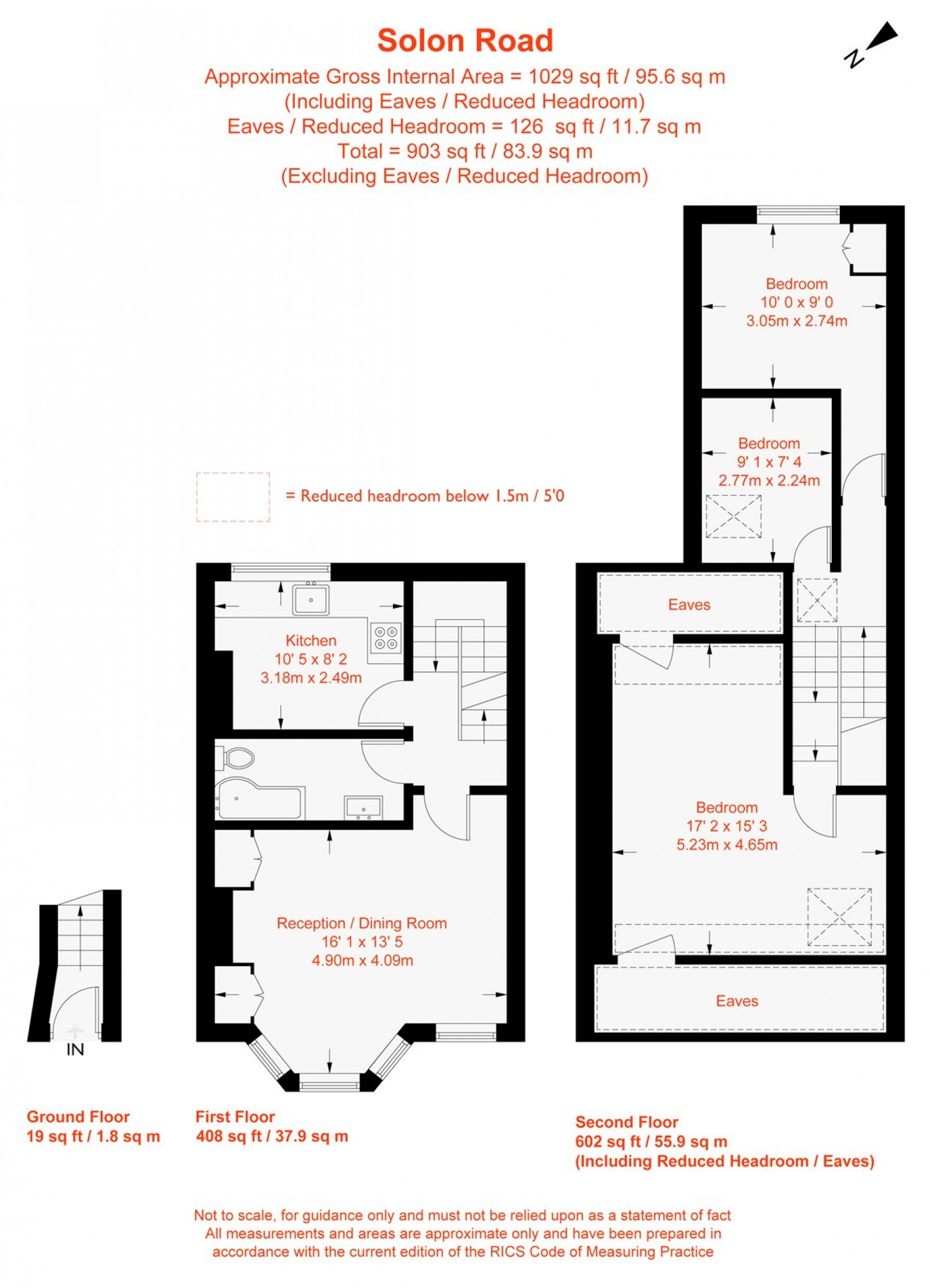 Floorplan for Solon Road, London, SW2