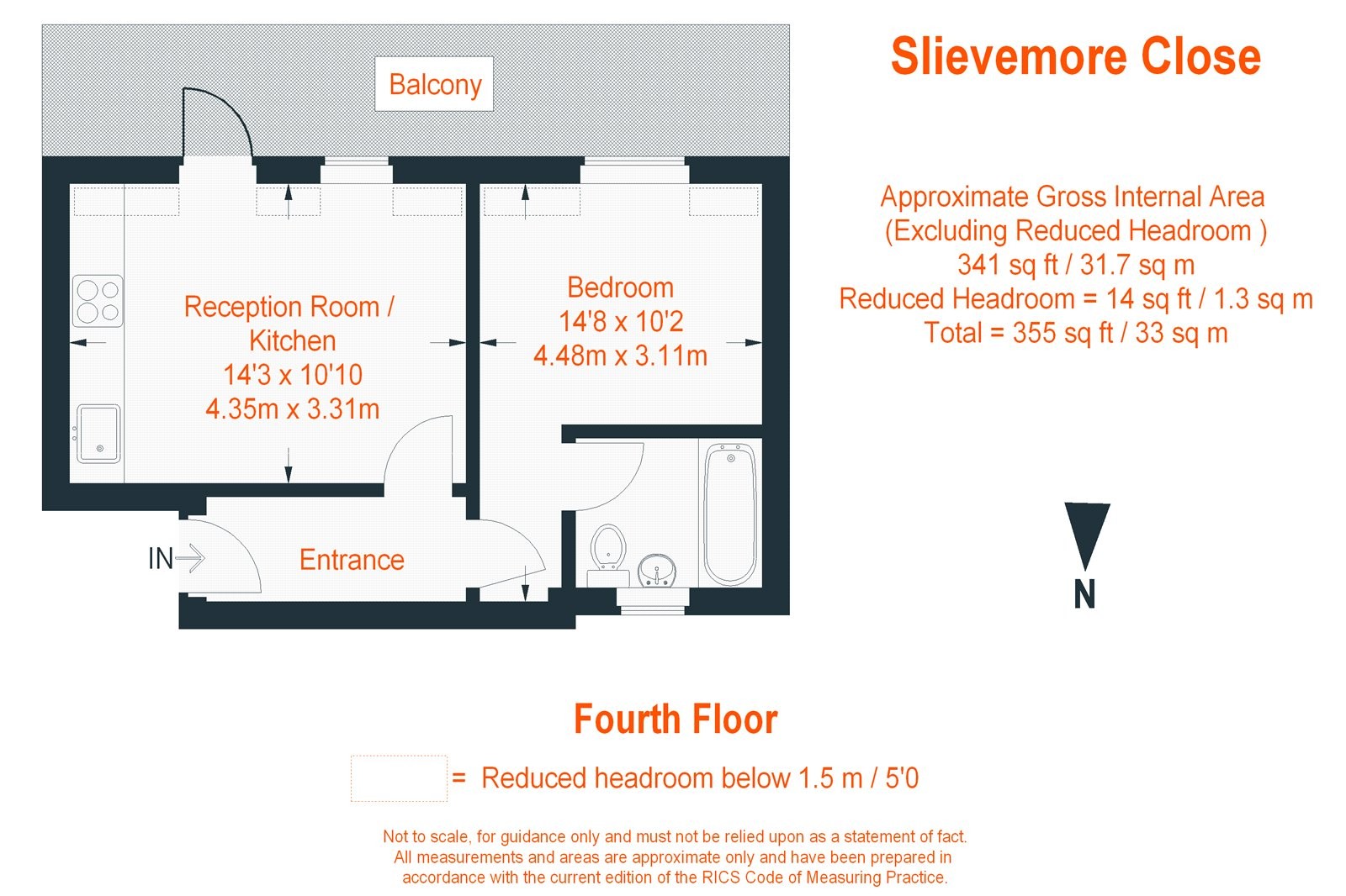 Floorplan for Bowyer House, 14 Slievemore Close, SW4