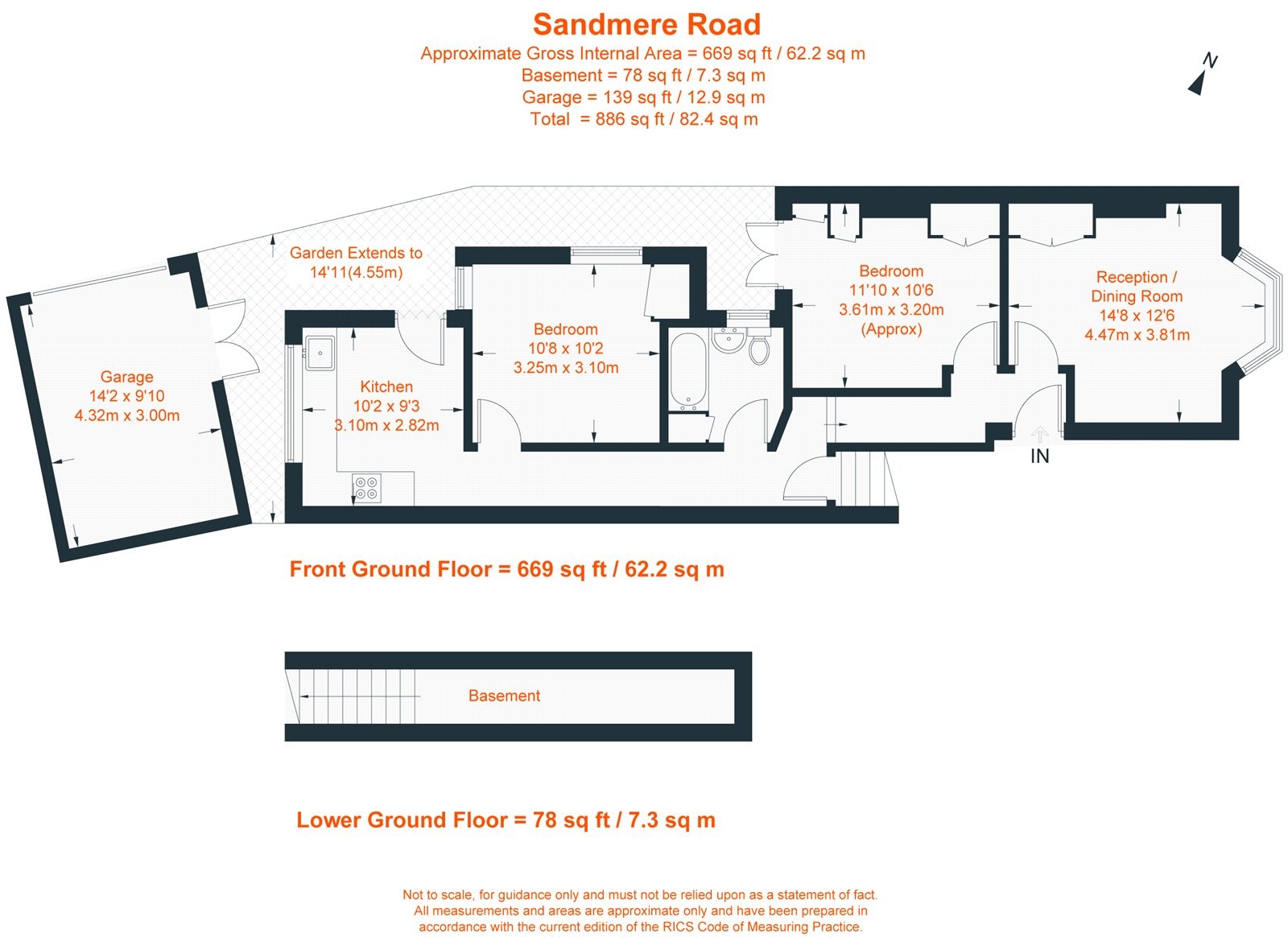 Floorplan for Sandmere Road, London, SW4