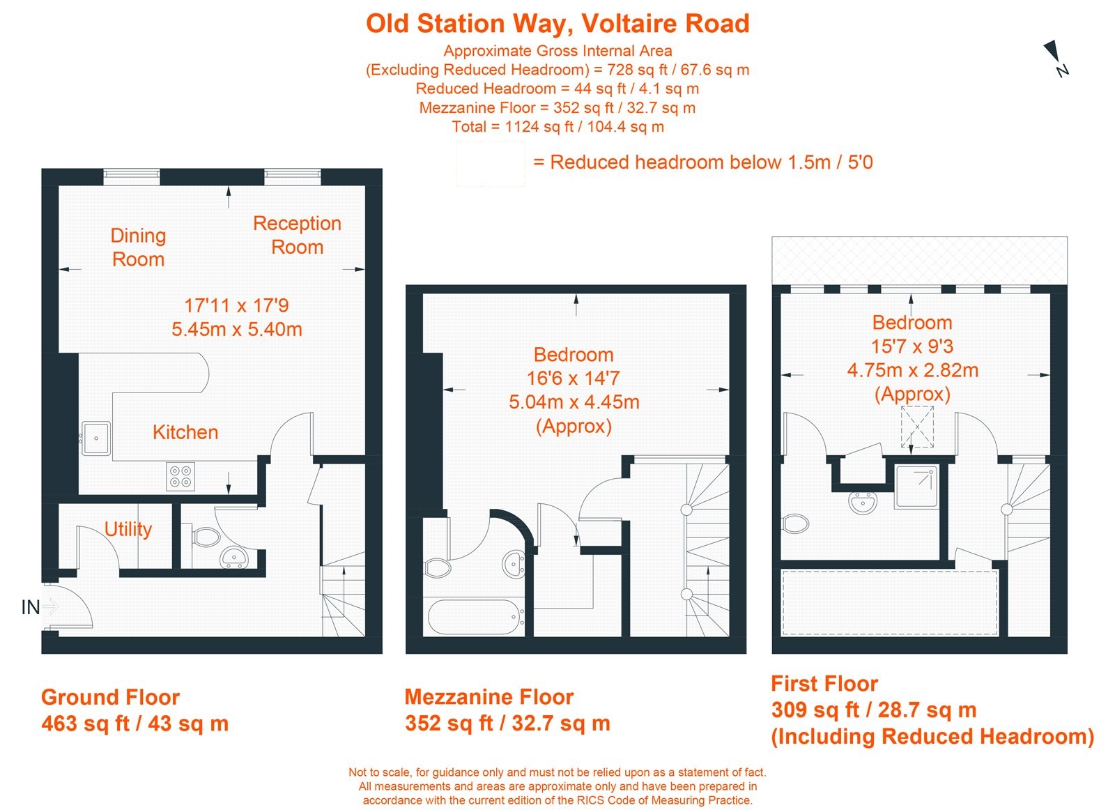 Floorplan for Old Station Way, Voltaire Road, SW4