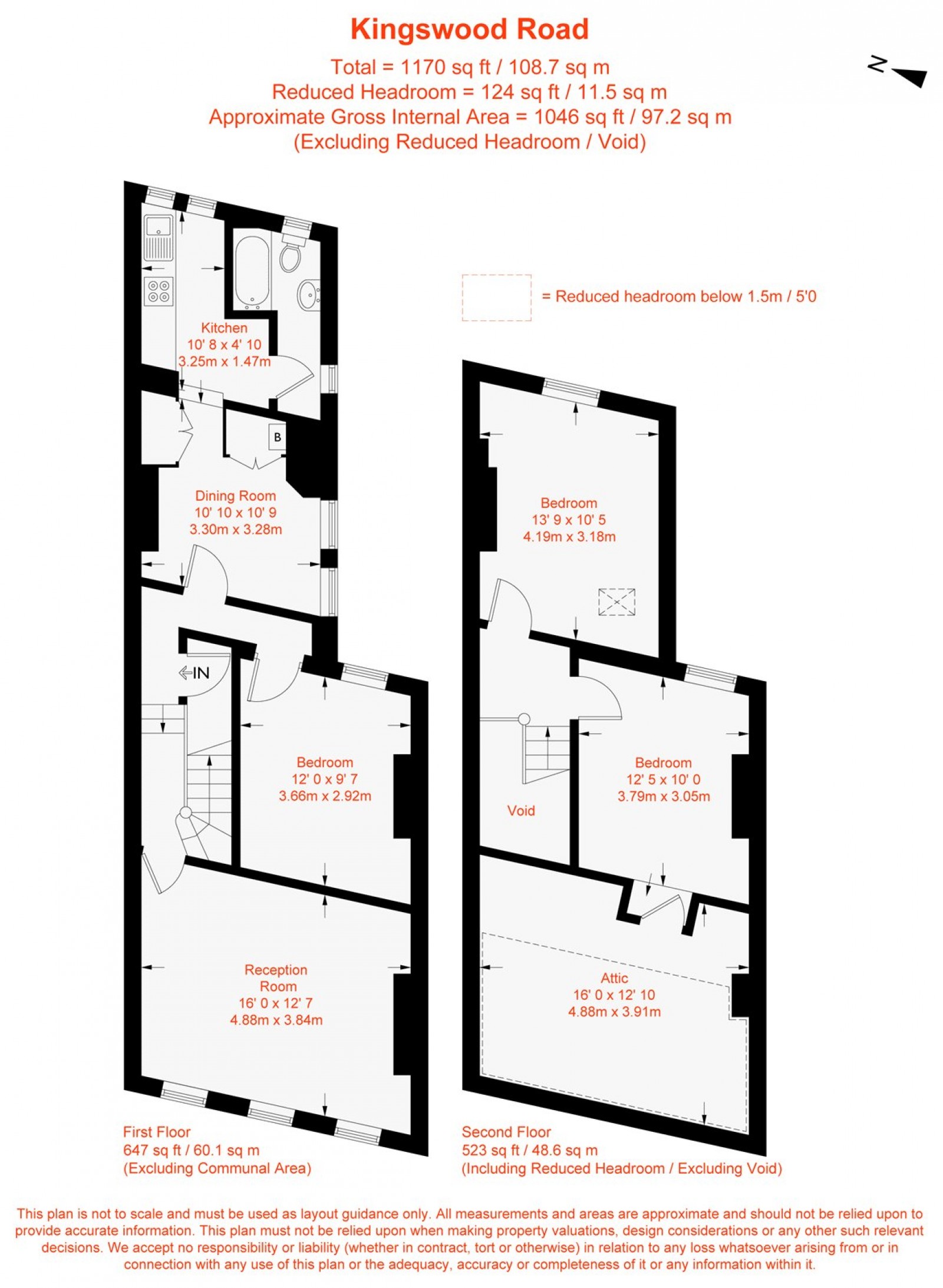 Floorplan for Kingswood Road, London, SW2