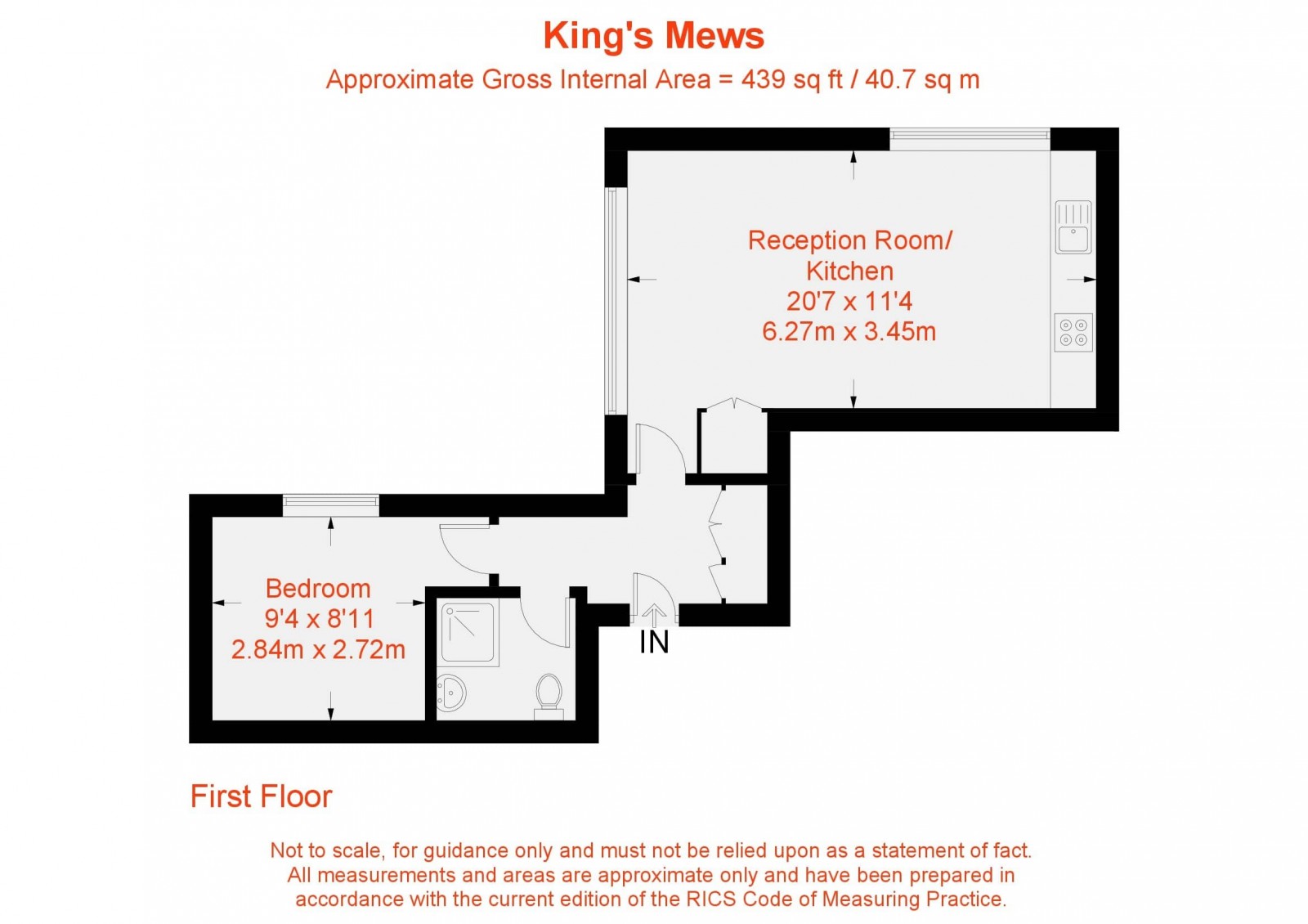 Floorplan for Kings Mews, Clapham, SW4