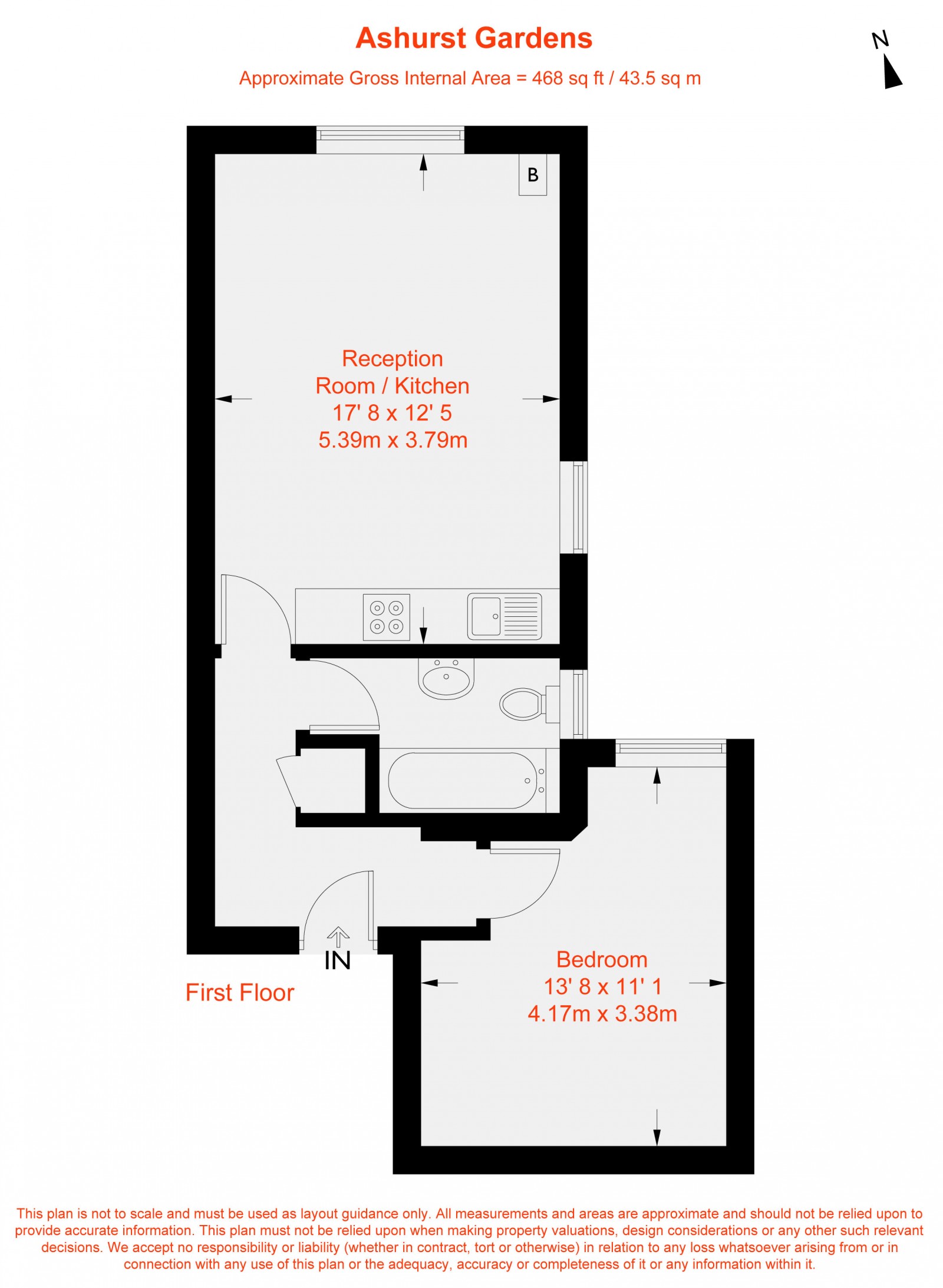 Floorplan for Ashurst Gardens, Tulse Hill, SW2